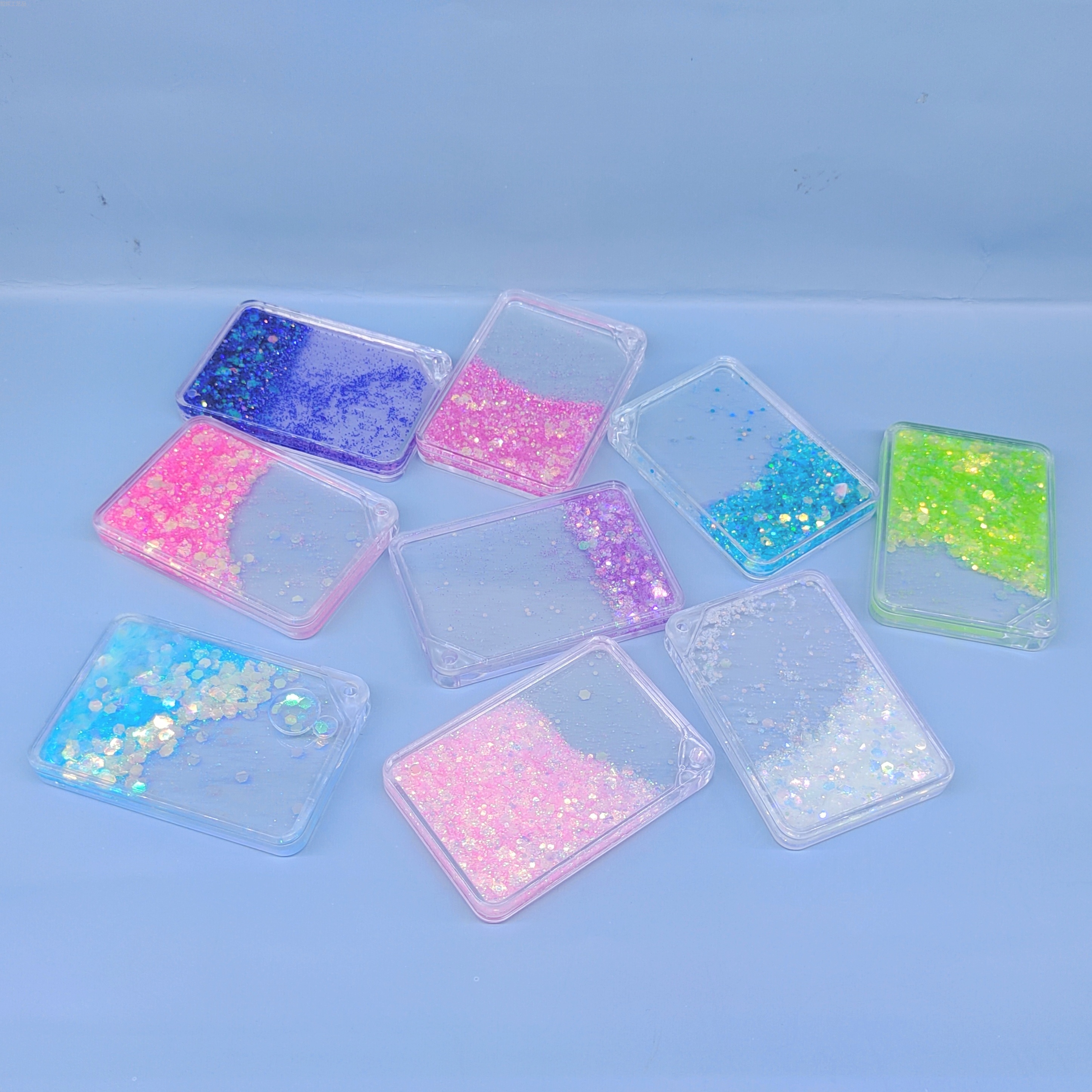 4.5*6.5cm流沙立牌 透明流沙麻将 咕卡配件流沙创意摆件 哲辉工艺品详情9