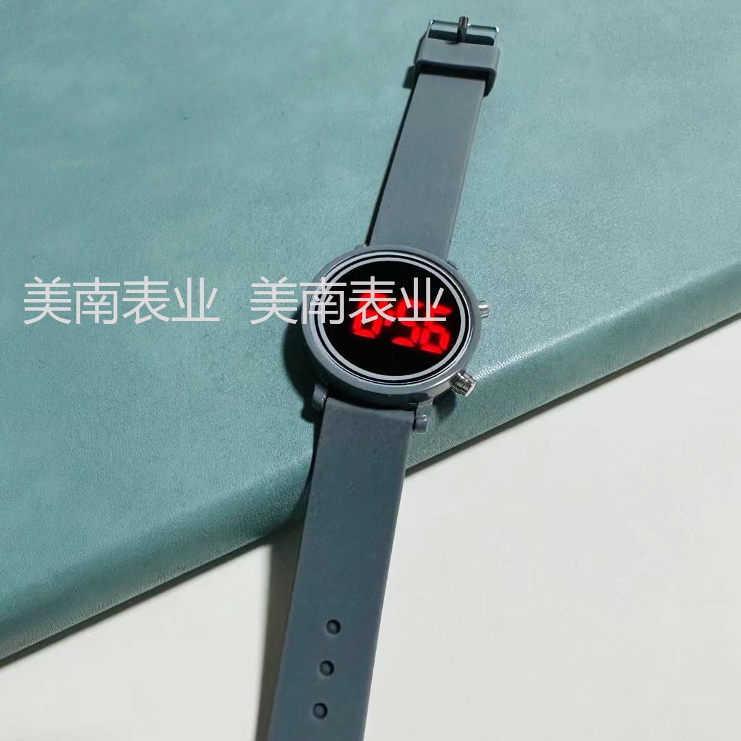 Wholesale of new candy-colored LED children's watches, round digital button watches for primary school students in mixed colors Specification image