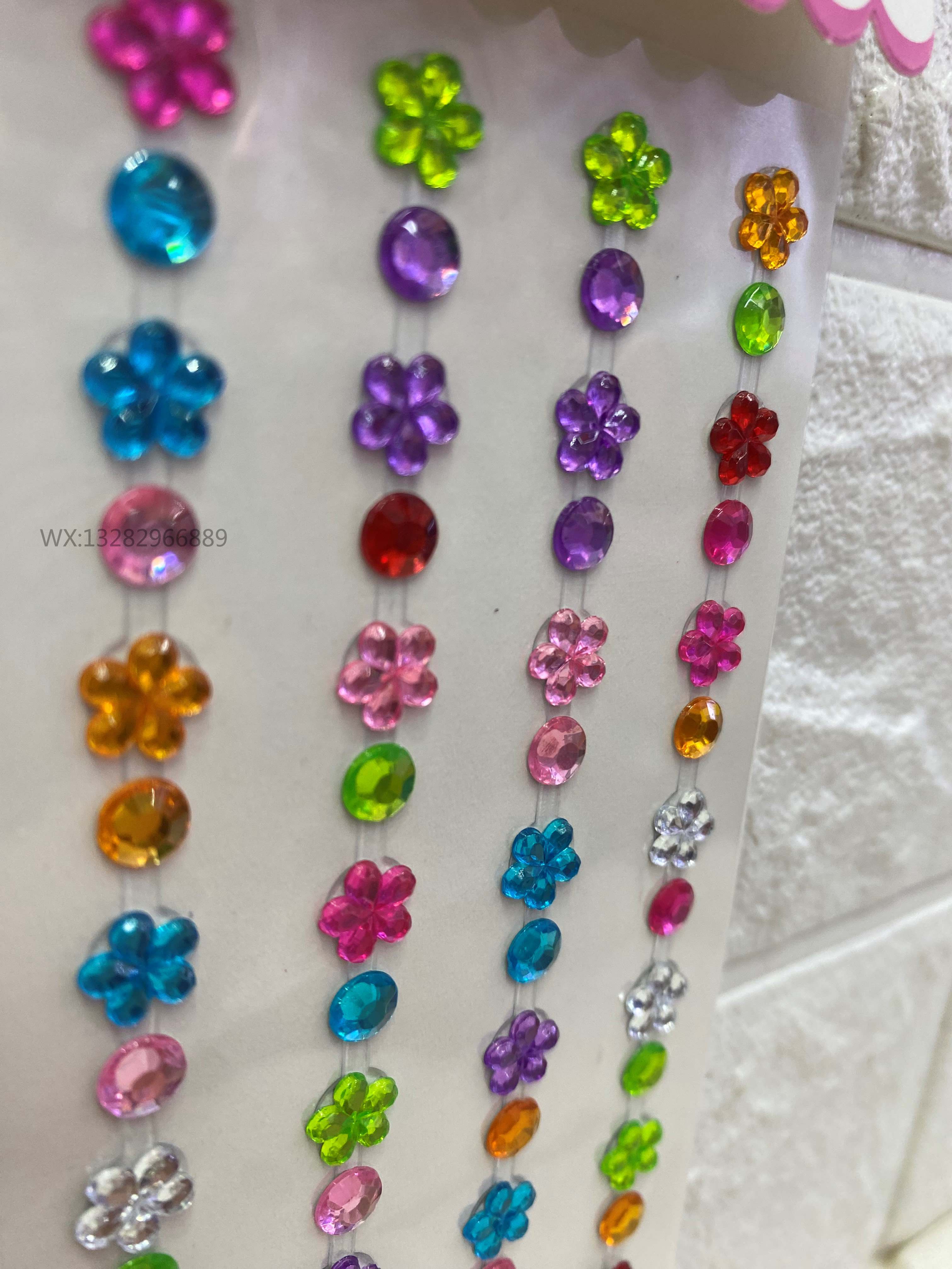 Children's cartoon decorative diamond stickers, ABS acrylic three-dimensional creative crystal decorative gemstone three-dimensional diamond stickers Application Scenario