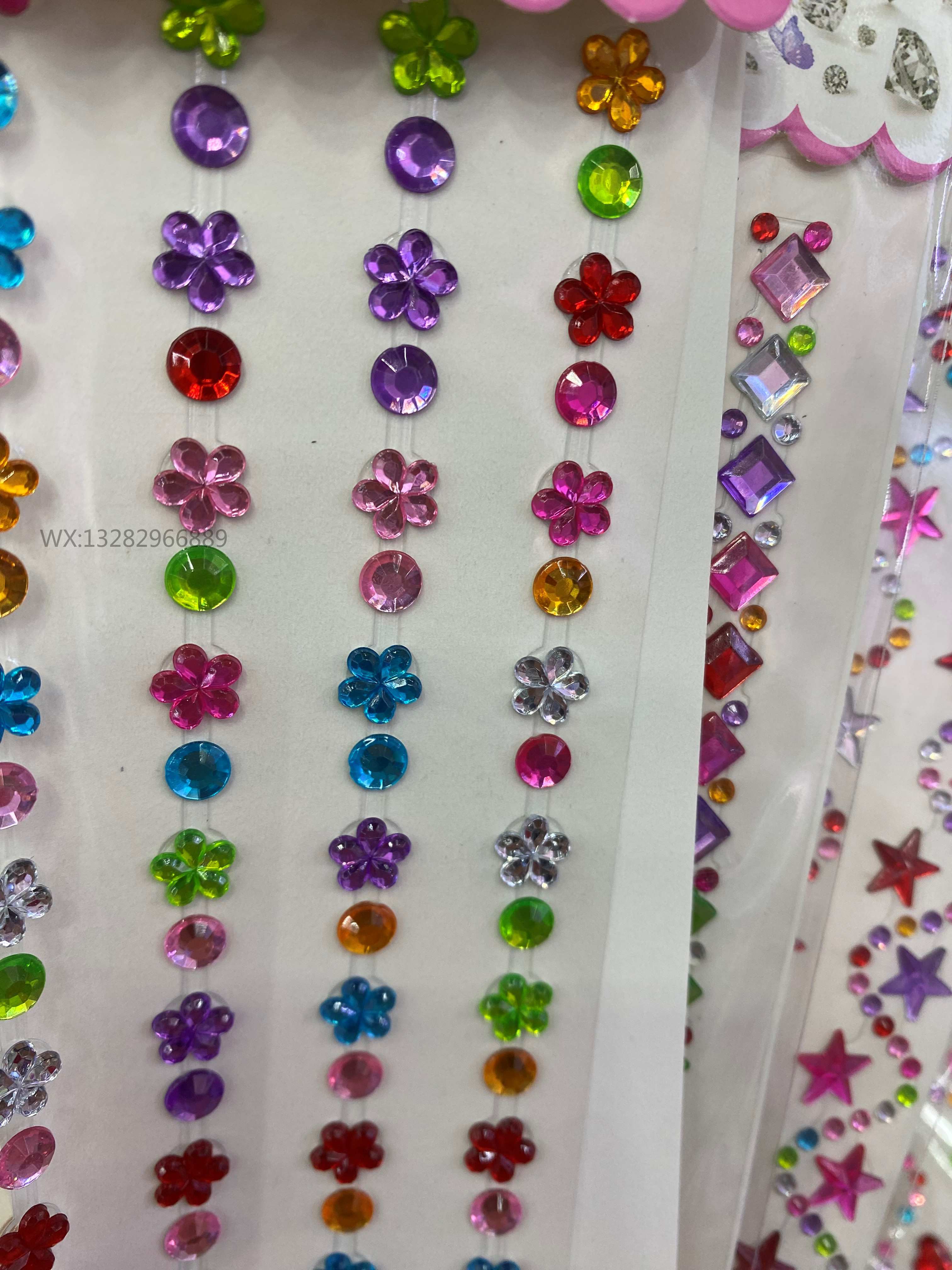 Children's cartoon decorative diamond stickers, ABS acrylic three-dimensional creative crystal decorative gemstone three-dimensional diamond stickers Item Picture