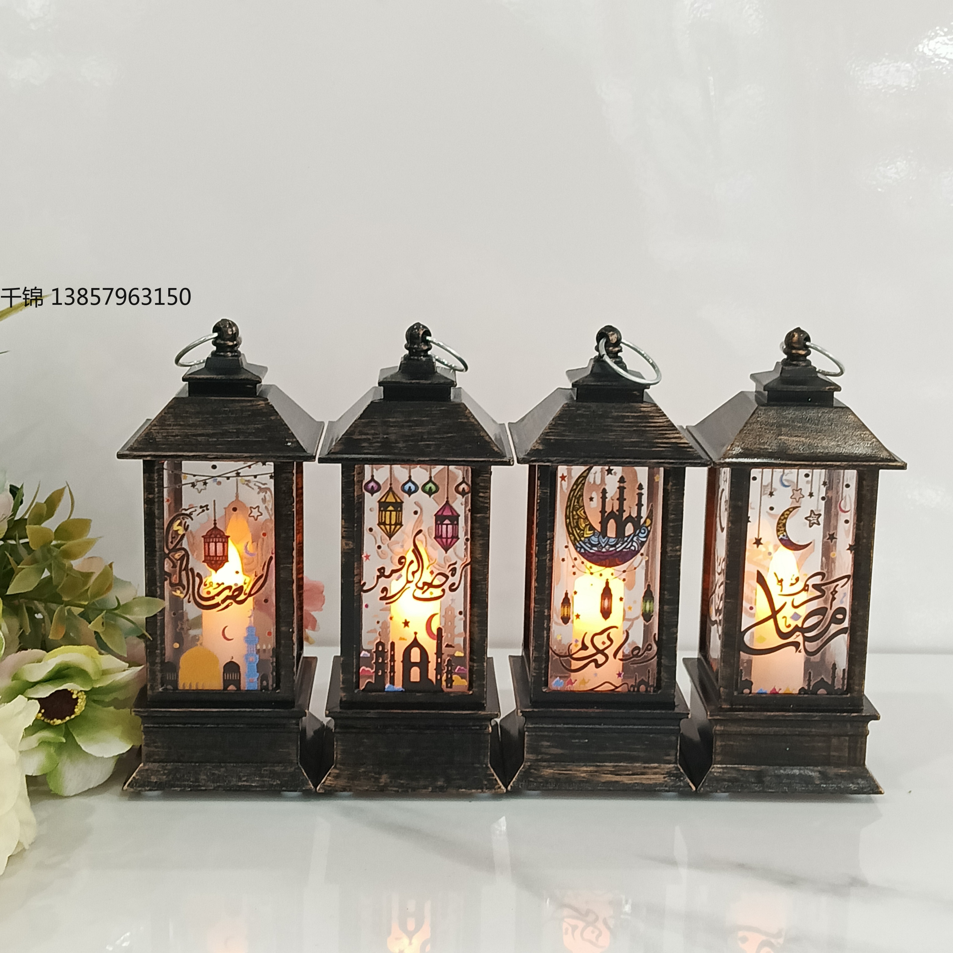 Cross-border wholesale of Ramadan lanterns, large decorative items, Christmas decoration props, gifts, wishing lanterns, Ramadan gifts Specification image