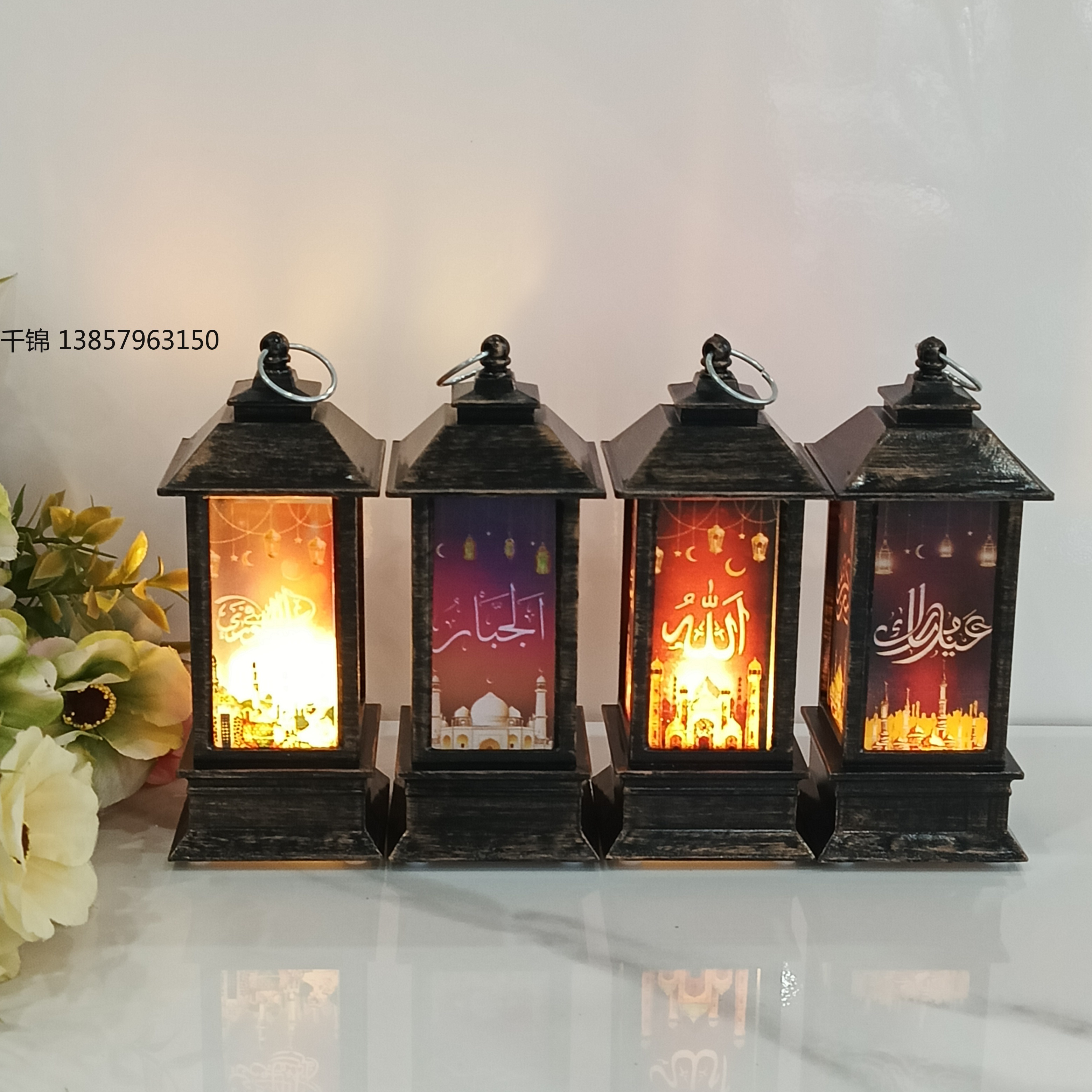 Cross-border wholesale of Ramadan lanterns, large decorative items, Christmas decoration props, gifts, wishing lanterns, Ramadan gifts