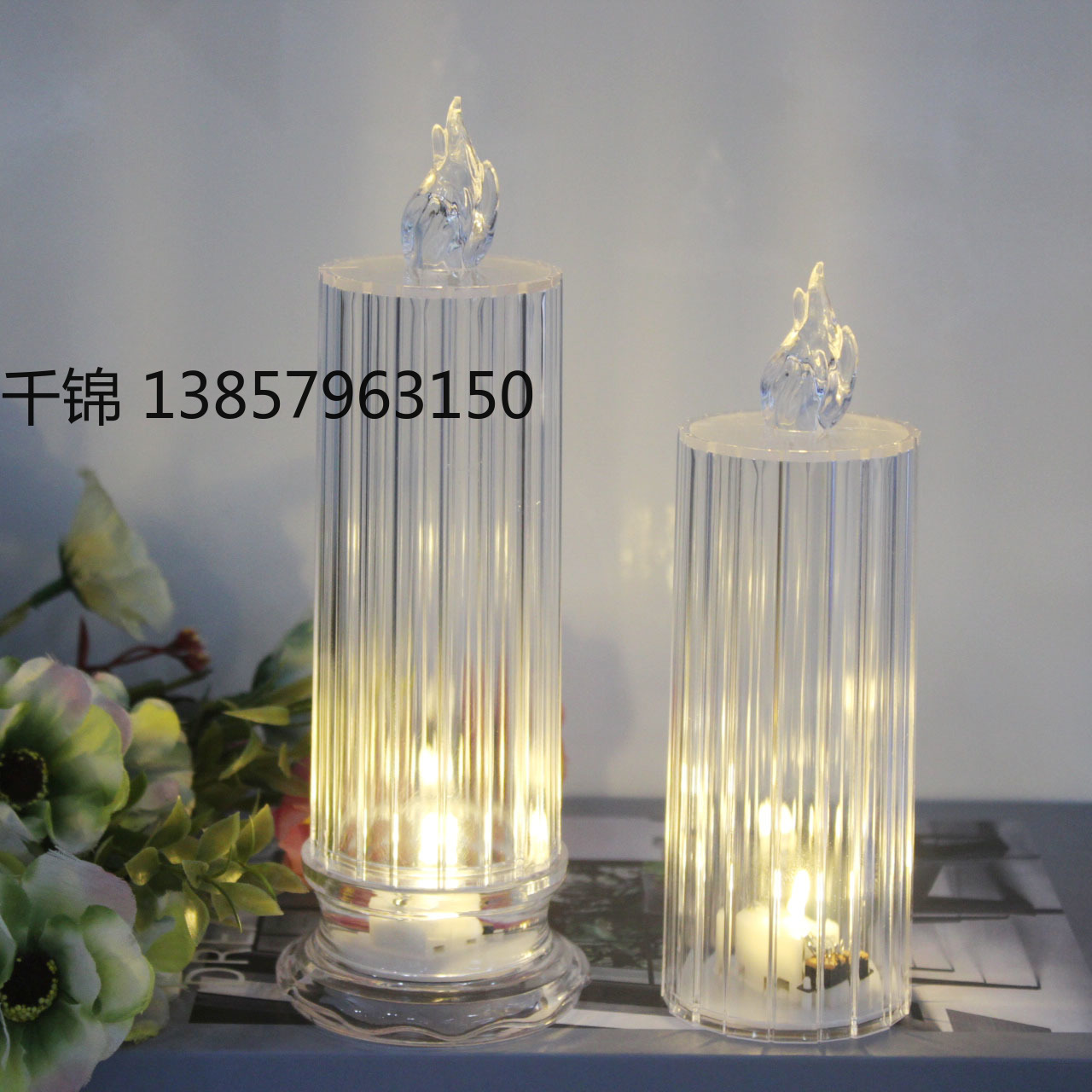 Wholesale of electronic candles, birthday, wedding, church printed decorative items, electronic swing candles, birthday scene props, decorative candles