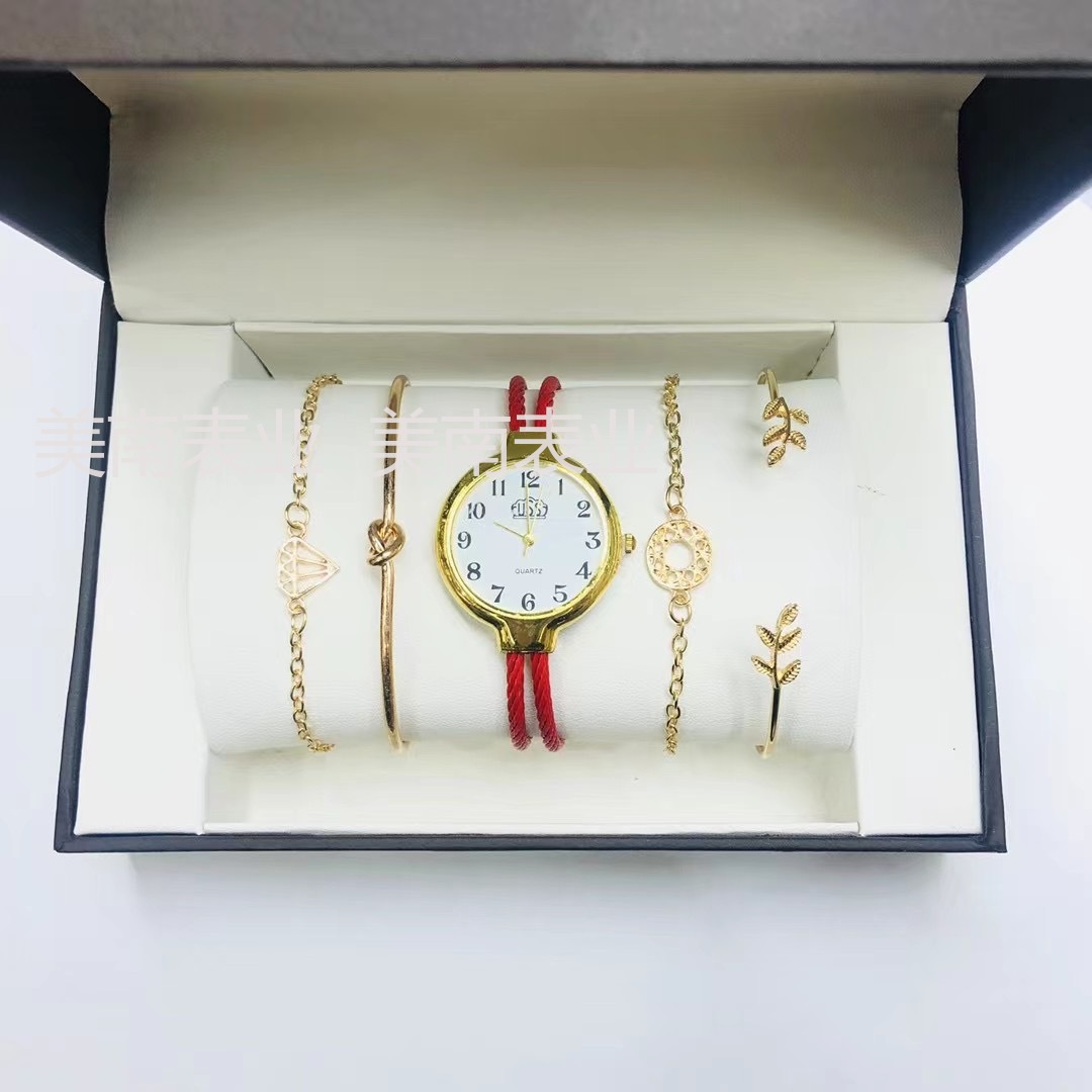 New simple steel wire bracelet watch, elegant and fashionable ladies' watch gift set, gift box watch Application Scenario