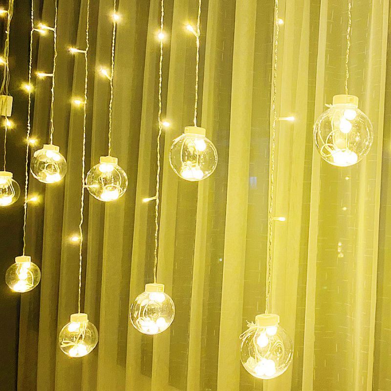 Wish Ball Curtain Light, 3.5-Meter Led Little Star Light, String Of Beads, Colorful Light, Flashing Light, String Of Lights, Christmas Light, Ice Lolly Light, Best-Selling Item, Battery Box, Usb Interface, Customizable