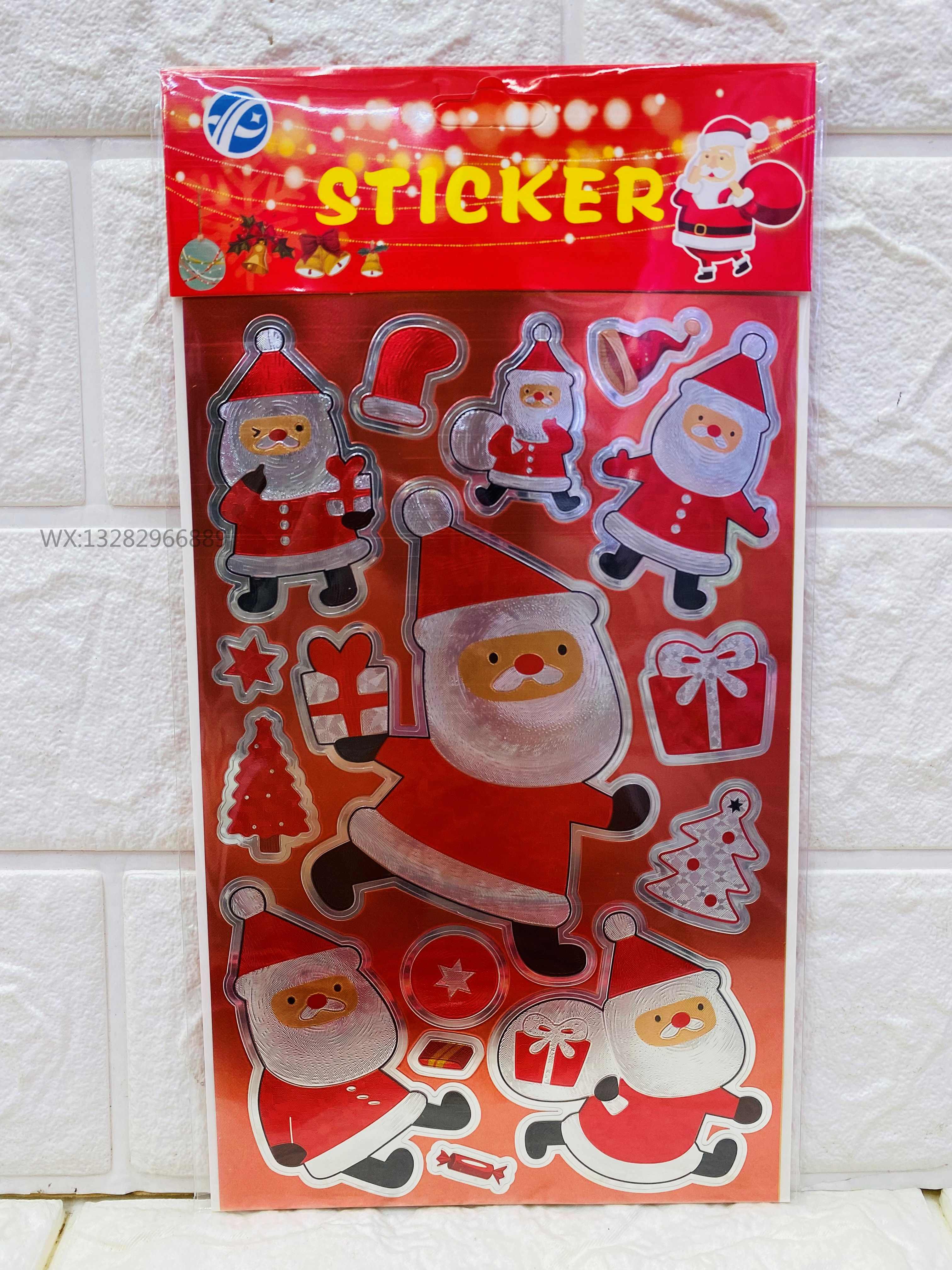 DIY cartoon children's life atmosphere Christmas gold foil creative stickers Cartoon life Christmas stickers collage