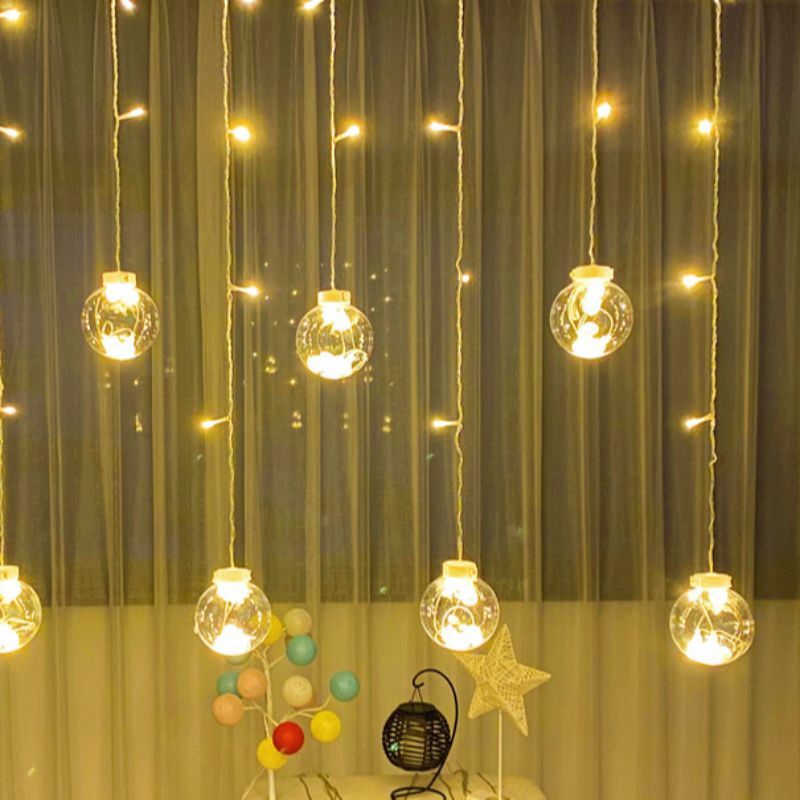 Wish Ball Curtain Light, 3.5-Meter Led Little Star Light, String Of Beads, Colorful Light, Flashing Light, String Of Lights, Christmas Light, Ice Lolly Light, Best-Selling Item, Battery Box, Usb Interface, Customizable details Picture