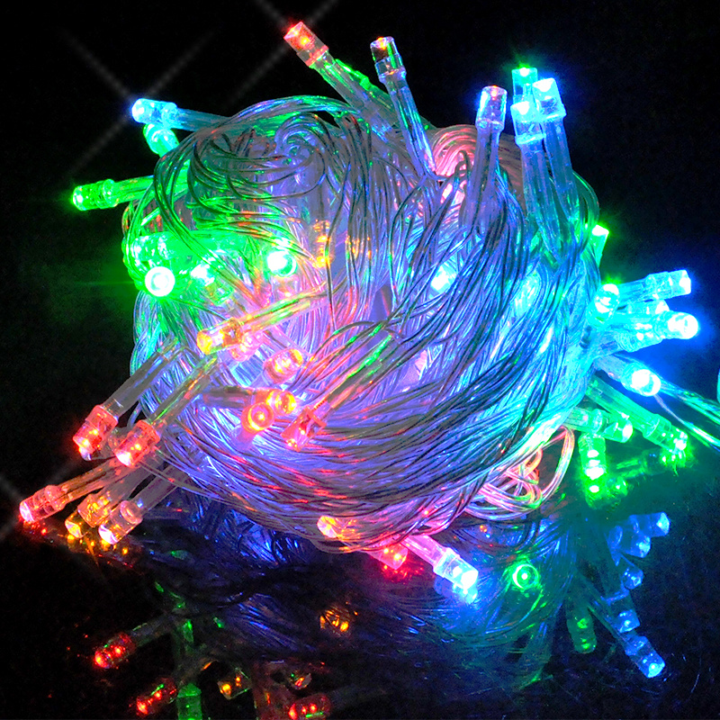 10-Meter Led Light String Color Box In Stock Market Supply. Color Lights, Flashing Lights, String Lights, Christmas Lights, Decorative Lights, Flashing Lights, String Lights, Background Wall Decoration, Birthday Atmosphere Arrangement Lights Specification drawing