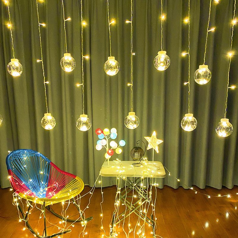 Wish Ball Curtain Light, 3.5-Meter Led Little Star Light, String Of Beads, Colorful Light, Flashing Light, String Of Lights, Christmas Light, Ice Lolly Light, Best-Selling Item, Battery Box, Usb Interface, Customizable Specification drawing