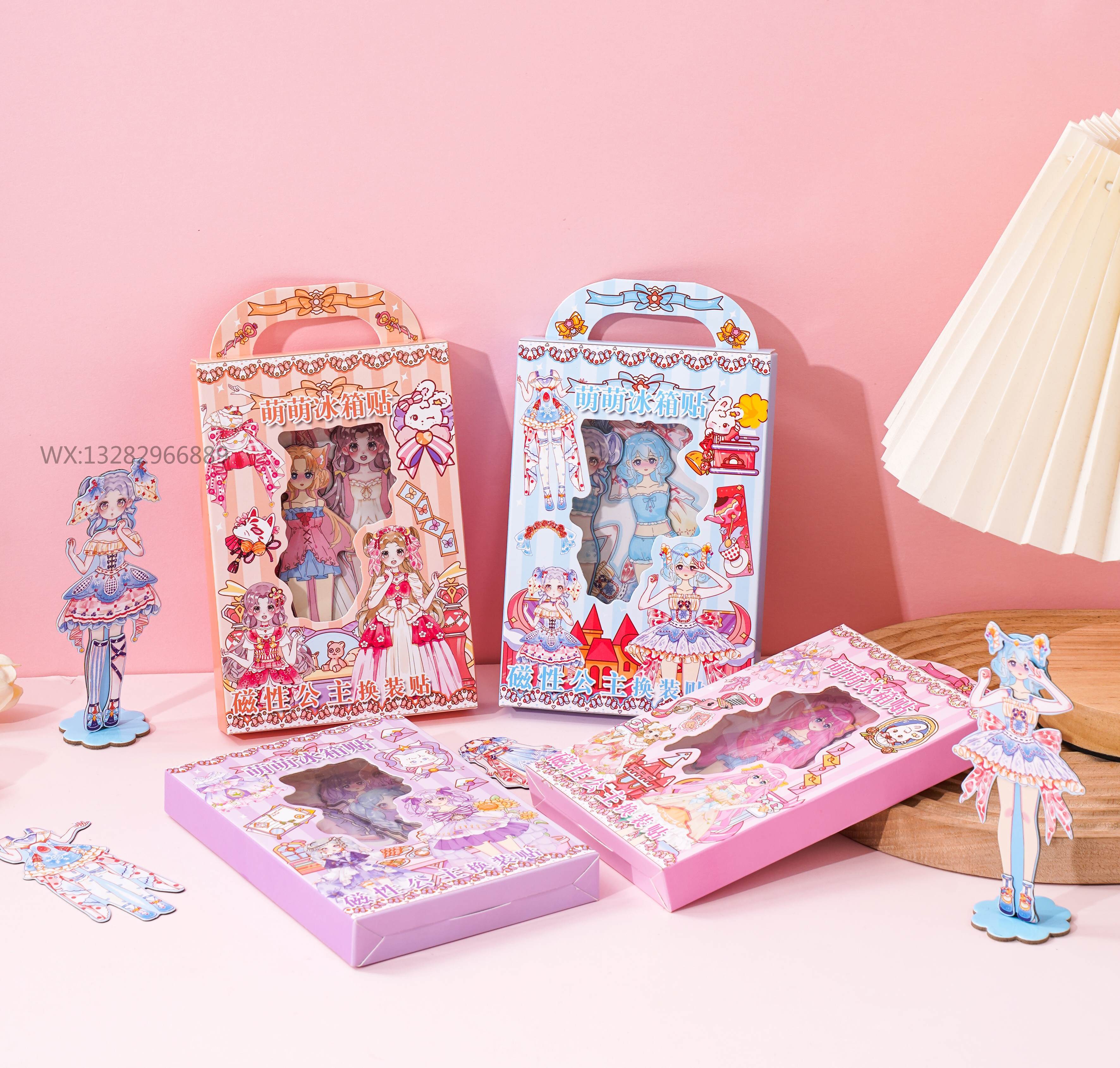 Children's cute girl three-dimensional refrigerator sticker magnetic dress-up book Children's DIY toy dress-up three-dimensional magnetic Application Scenario