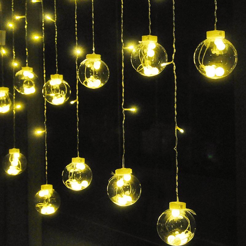 Wish Ball Curtain Light, 3.5-Meter Led Little Star Light, String Of Beads, Colorful Light, Flashing Light, String Of Lights, Christmas Light, Ice Lolly Light, Best-Selling Item, Battery Box, Usb Interface, Customizable Application Scenario