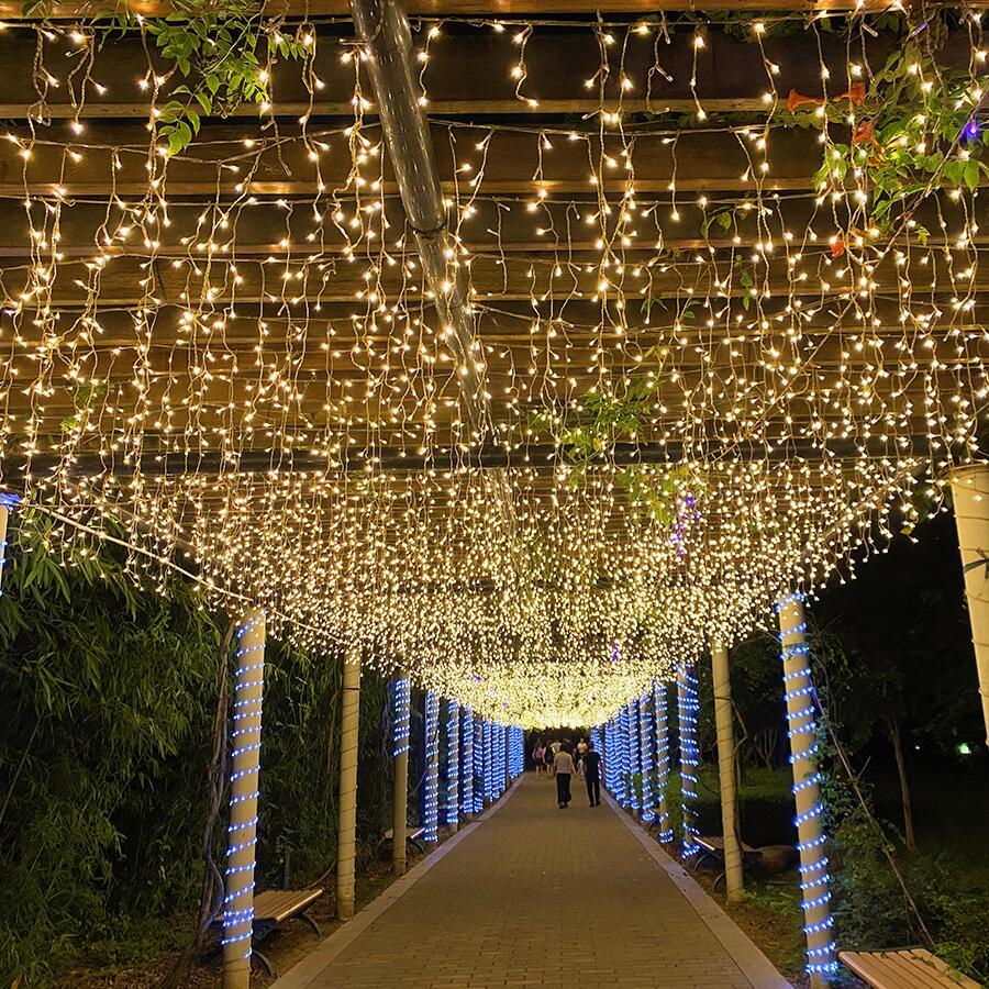冰条灯窗帘灯4米LED灯串珠迪彩灯闪灯串灯满天星户外防水酒店门廊