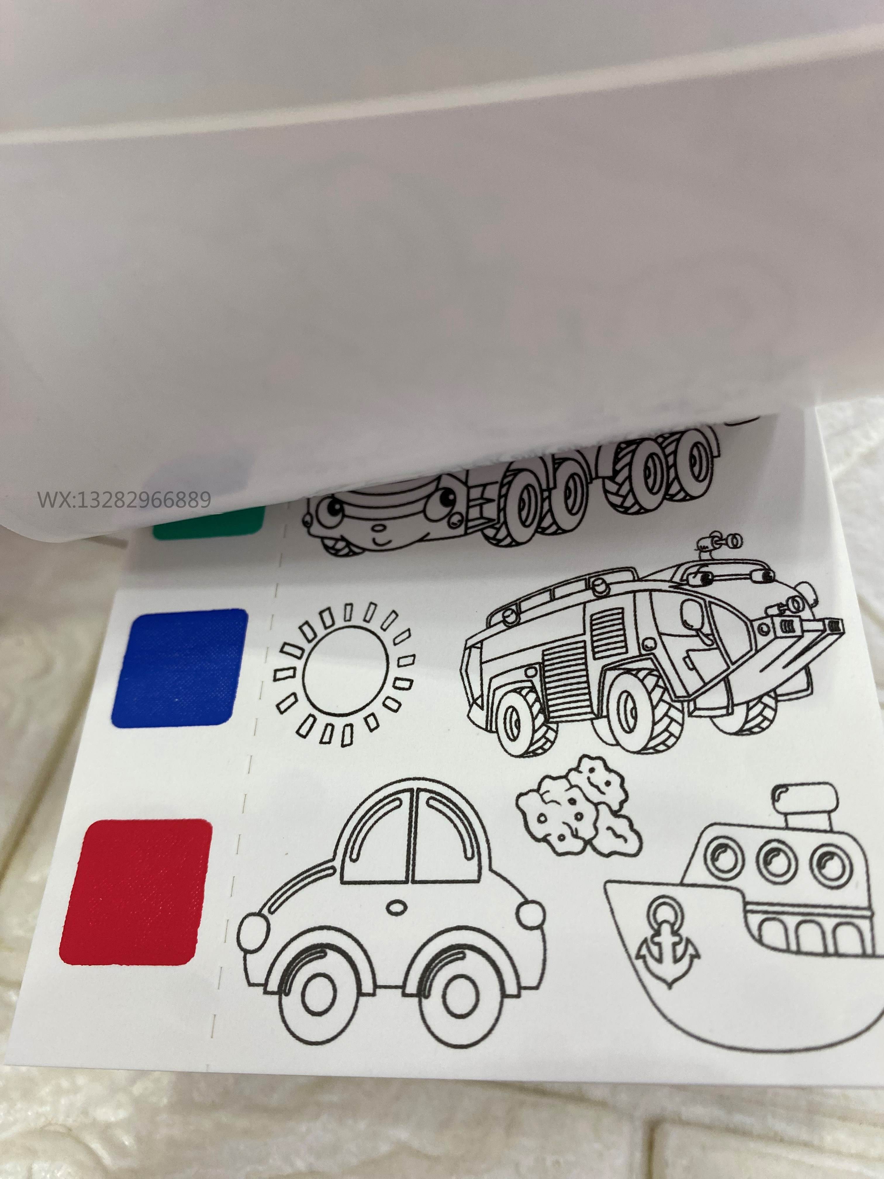 Children's watercolor coloring sticky notes, drawing watercolor paintings with built-in paints, doodling coloring books, DIY children's watercolor paintings Specification image