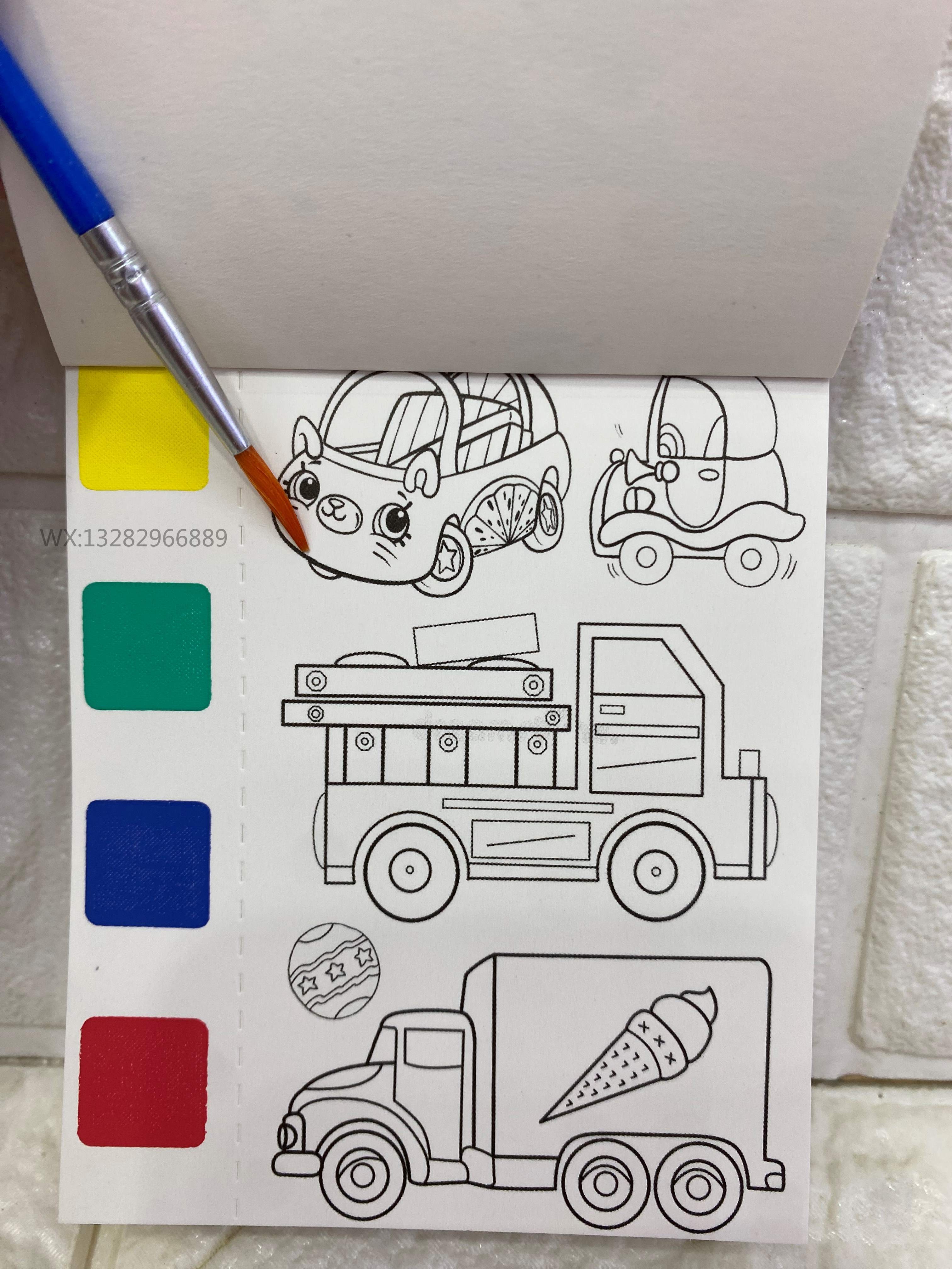 Children's watercolor coloring sticky notes, drawing watercolor paintings with built-in paints, doodling coloring books, DIY children's watercolor paintings Application Scenario