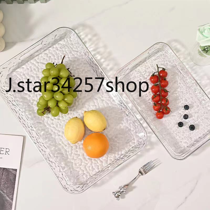 家用餐盘透明放茶杯水杯茶盘塑料杯盘现代商用餐盘详情3