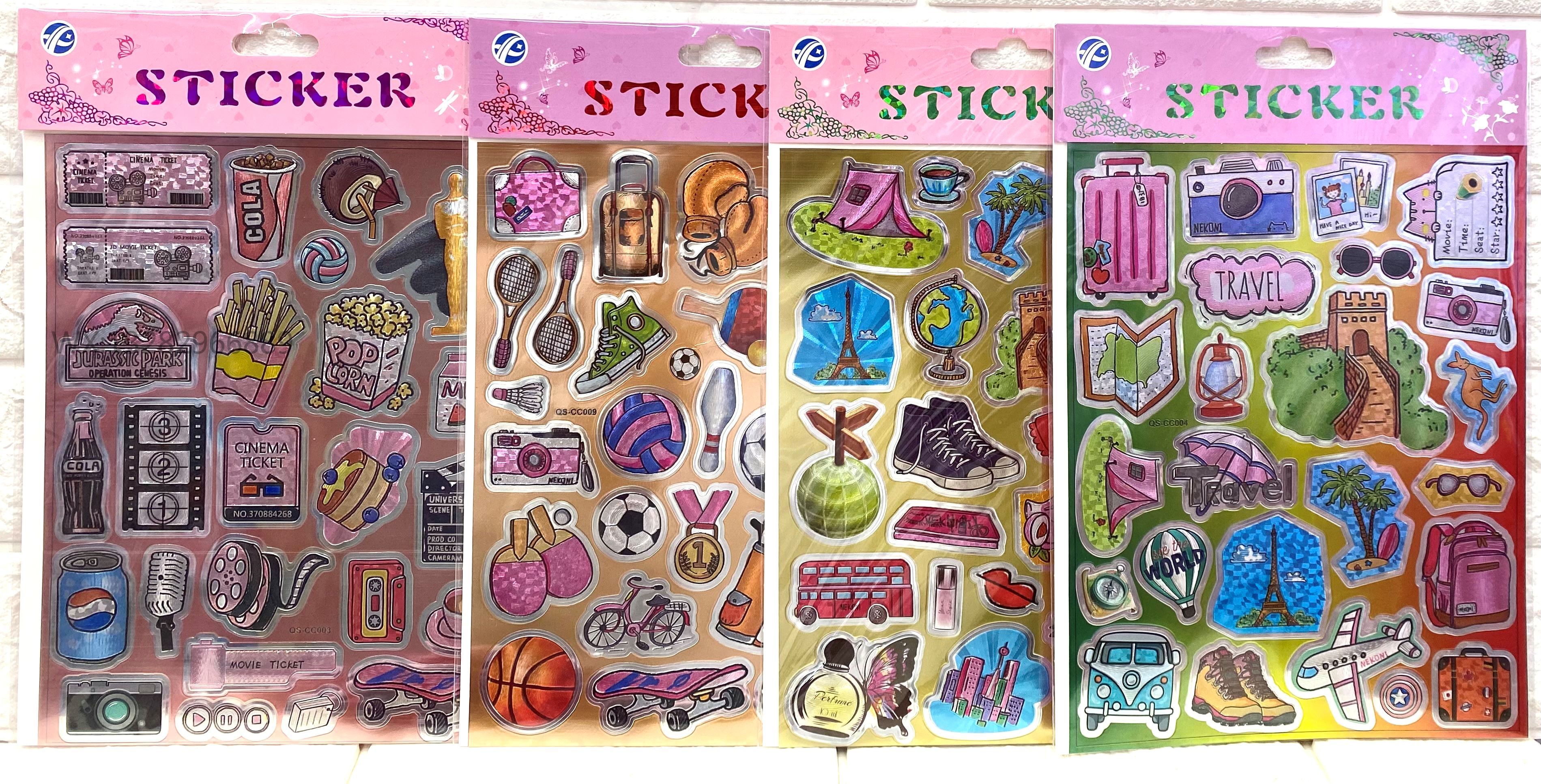 DIY cartoon children's cartoon life gold foil creative stickers Cartoon car daily necessities stickers Children's collage Item Picture