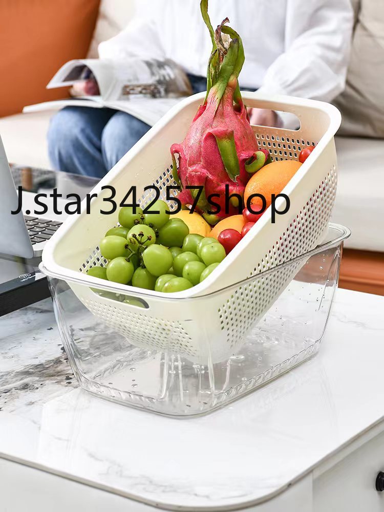 家用蔬菜厨房洗菜篮果蔬沥水盘沥水筐果蔬食物收纳篮详情6