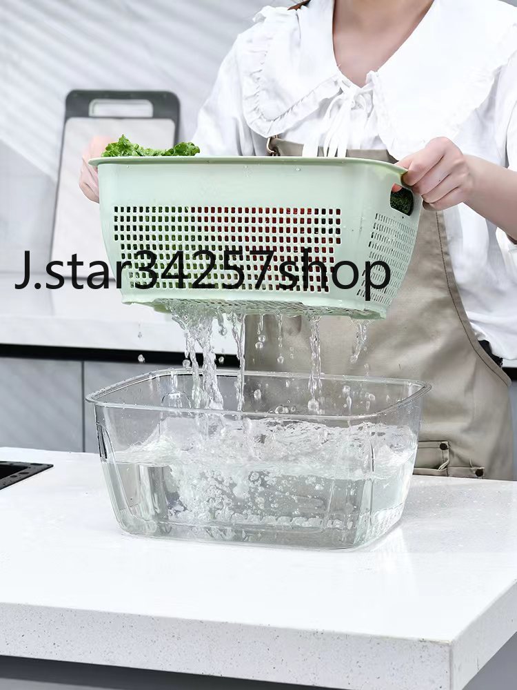 家用蔬菜厨房洗菜篮果蔬沥水盘沥水筐果蔬食物收纳篮详情3
