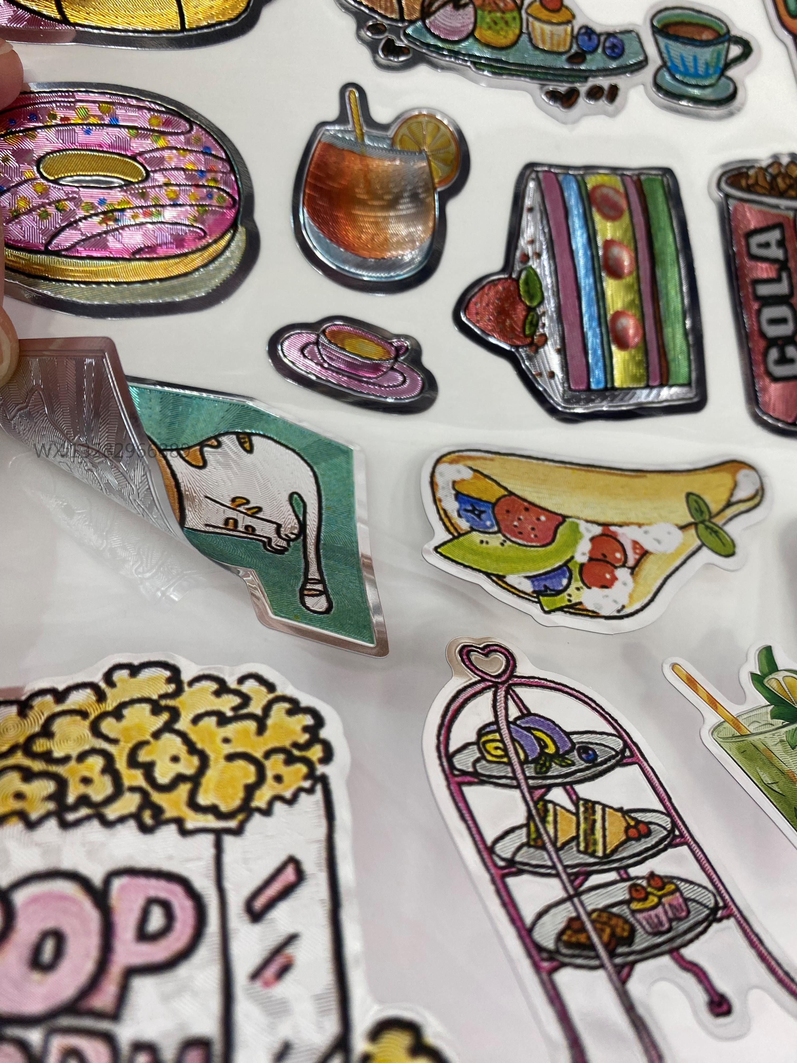 DIY cartoon children's cartoon life gold foil creative stickers Cartoon car daily necessities stickers Children's collage details Picture