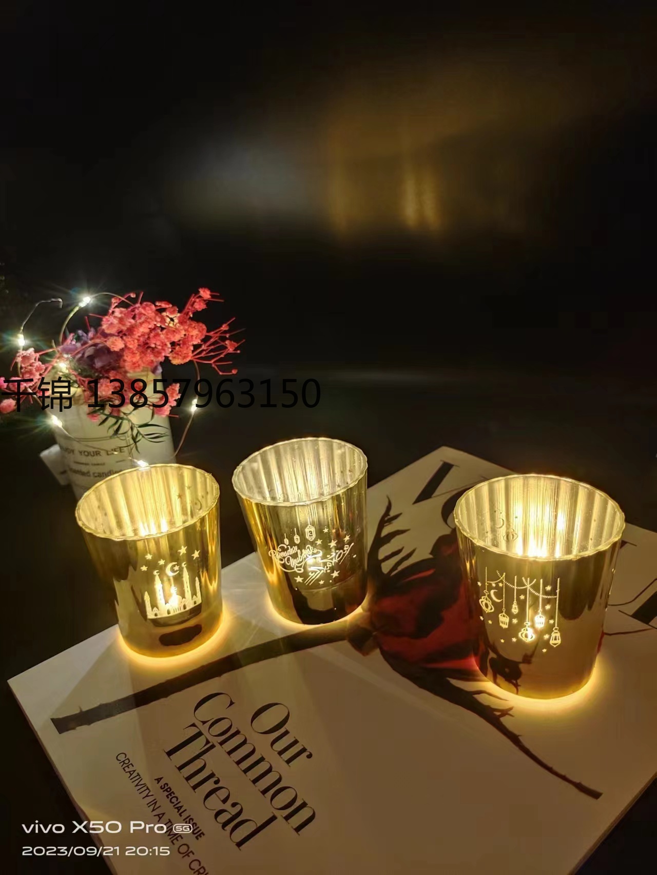 New European-style small horse lantern bedroom decoration atmosphere light, bronze color electronic candle light gift factory wholesale details Picture