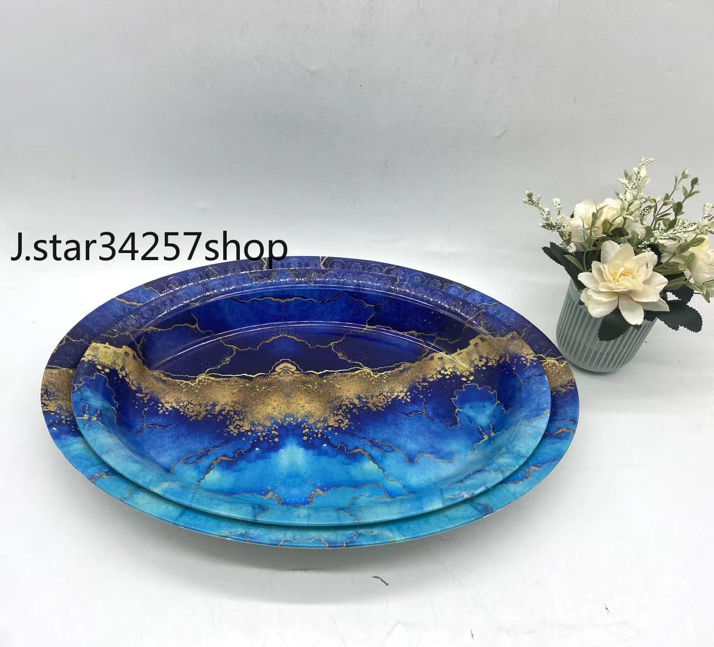 塑料盘盘子尺寸31*21.5*4果圆盘家用菜盘子意面沙拉盘水果盘详情6