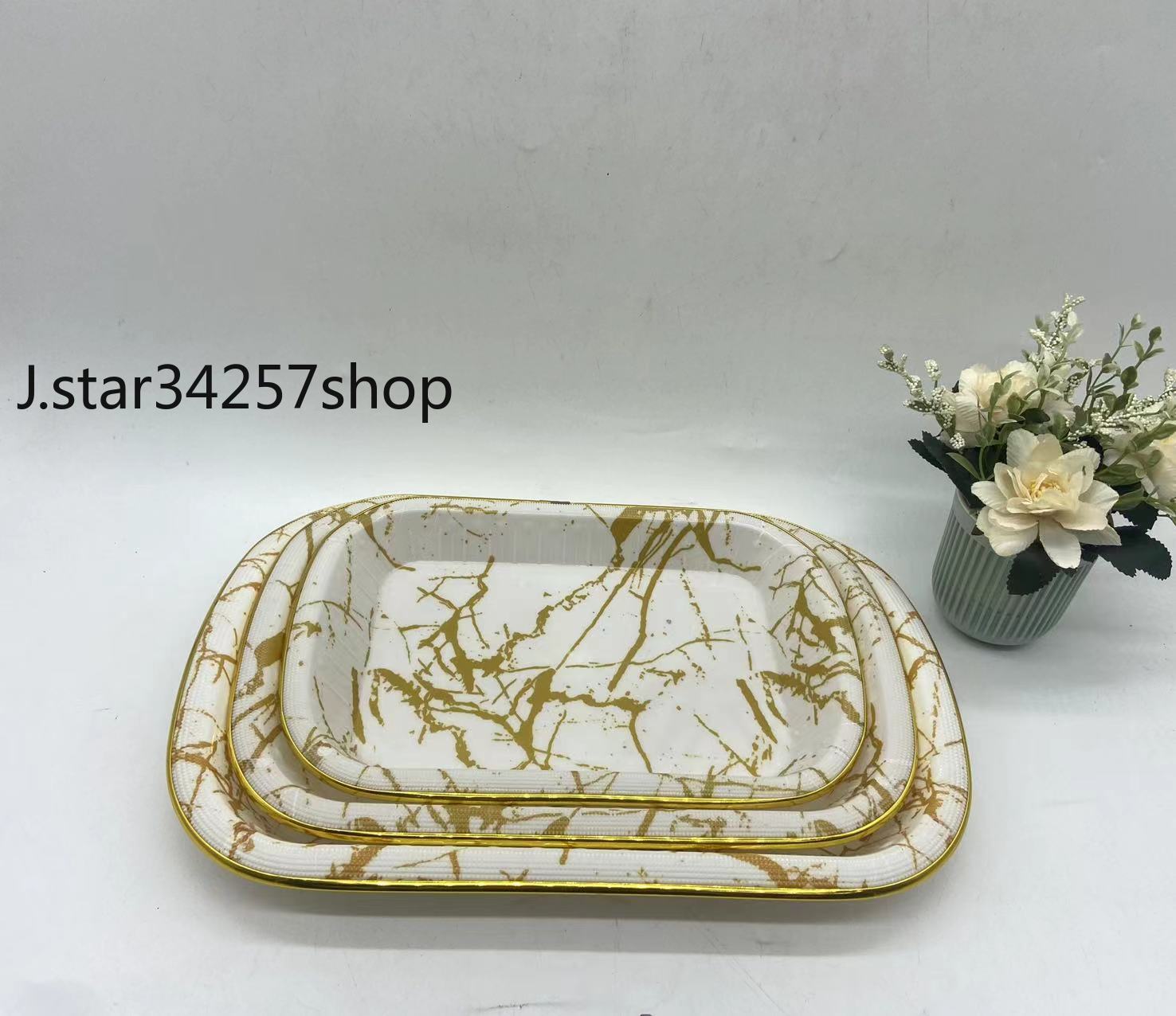 塑料盘盘子尺寸31*21.5*4果圆盘家用菜盘子意面沙拉盘水果盘详情5