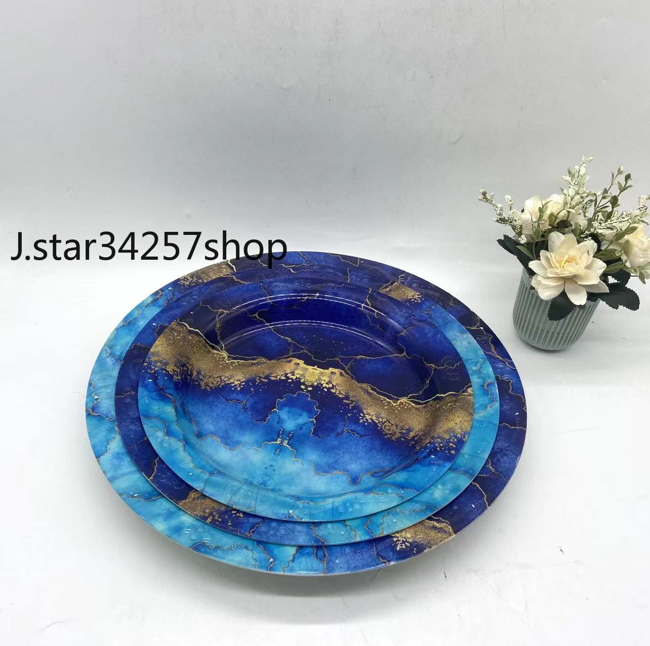 塑料盘盘子尺寸31*21.5*4果圆盘家用菜盘子意面沙拉盘水果盘详情1