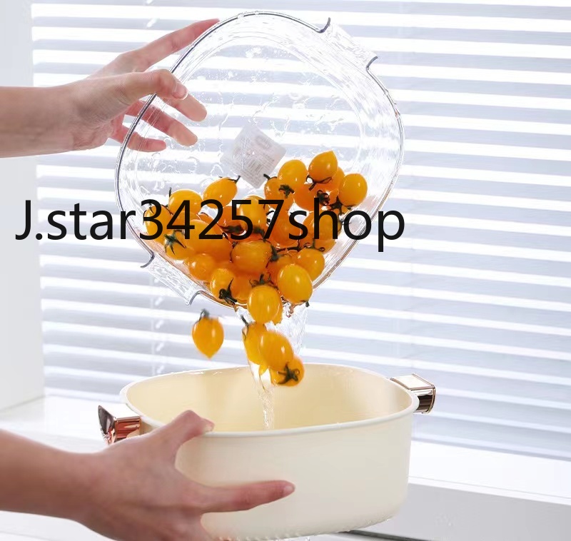 圆形果蔬篮家用蔬菜厨房洗菜篮果蔬沥水筐果蔬食物收纳篮详情5