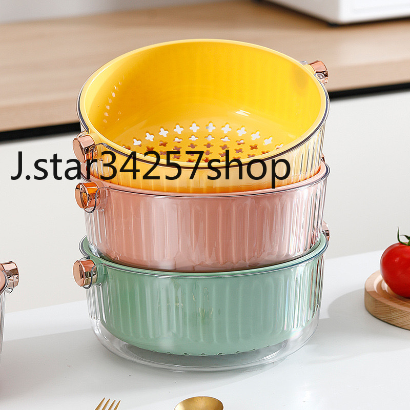 圆形果蔬篮家用蔬菜厨房洗菜篮果蔬沥水筐果蔬食物收纳篮详情4