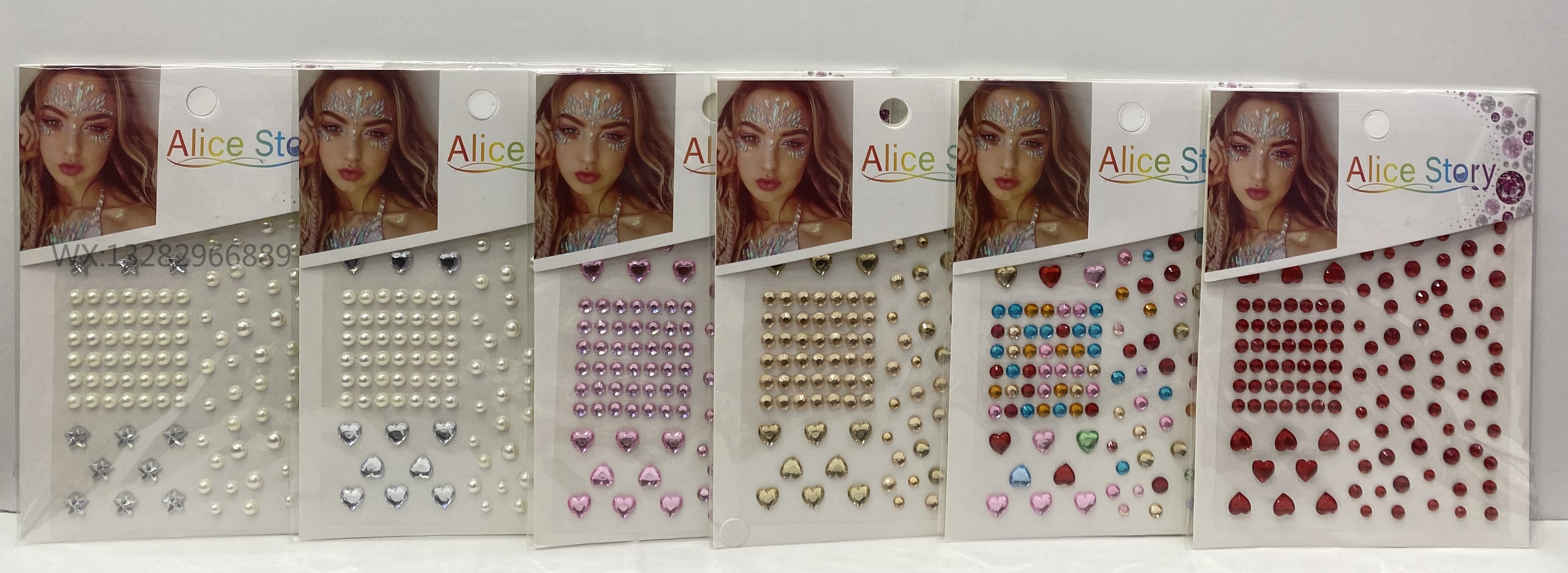 Colorful diamond eye makeup, teardrop, heart-shaped face, eye diamond stickers, gemstone diamond decorations, stage diamond stickers, diamond stickers pic 8