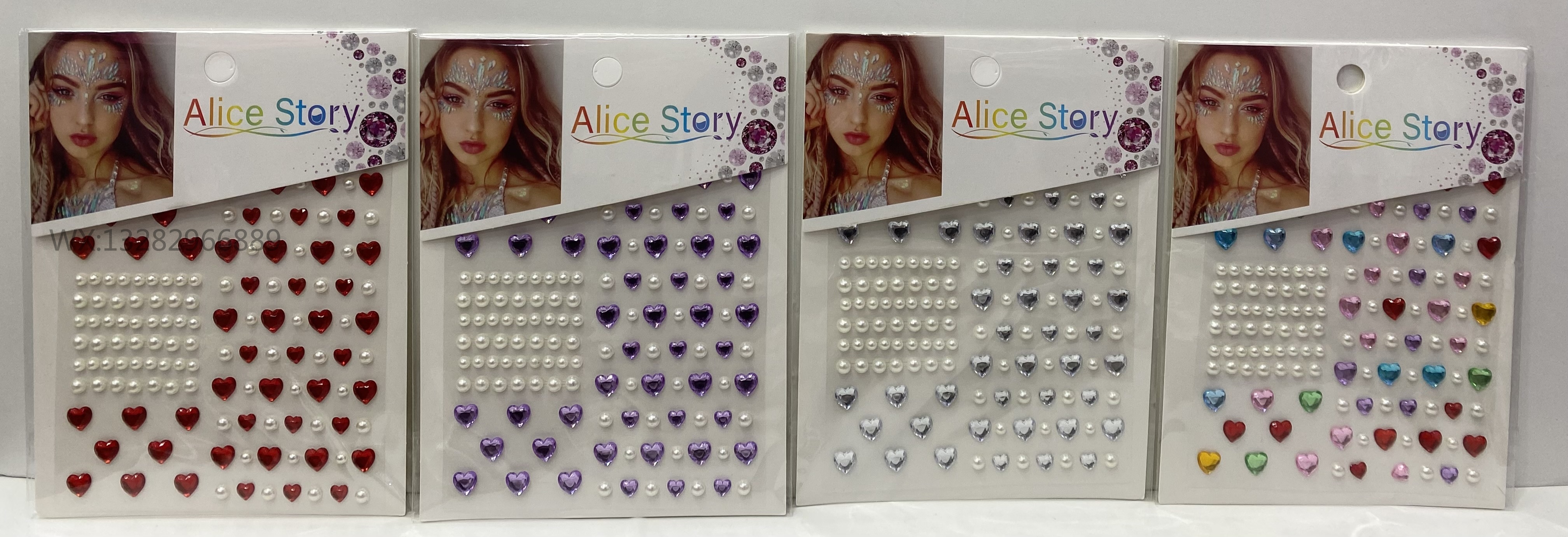 Colorful diamond eye makeup, teardrop, heart-shaped face, eye diamond stickers, gemstone diamond decorations, stage diamond stickers, diamond stickers pic 6