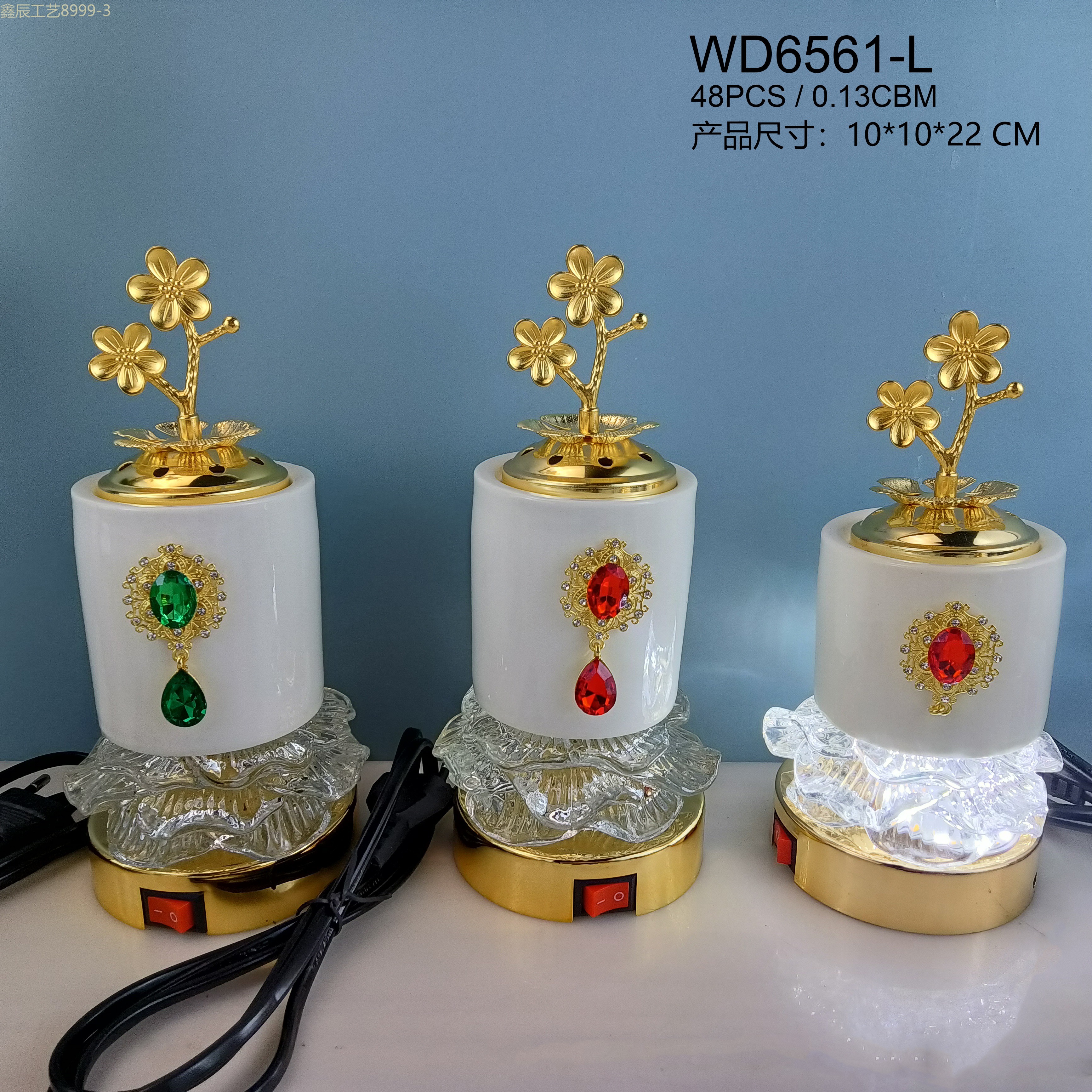 New ceramic pendant, large electric burner with light, Middle Eastern craft electric incense burner pic 1