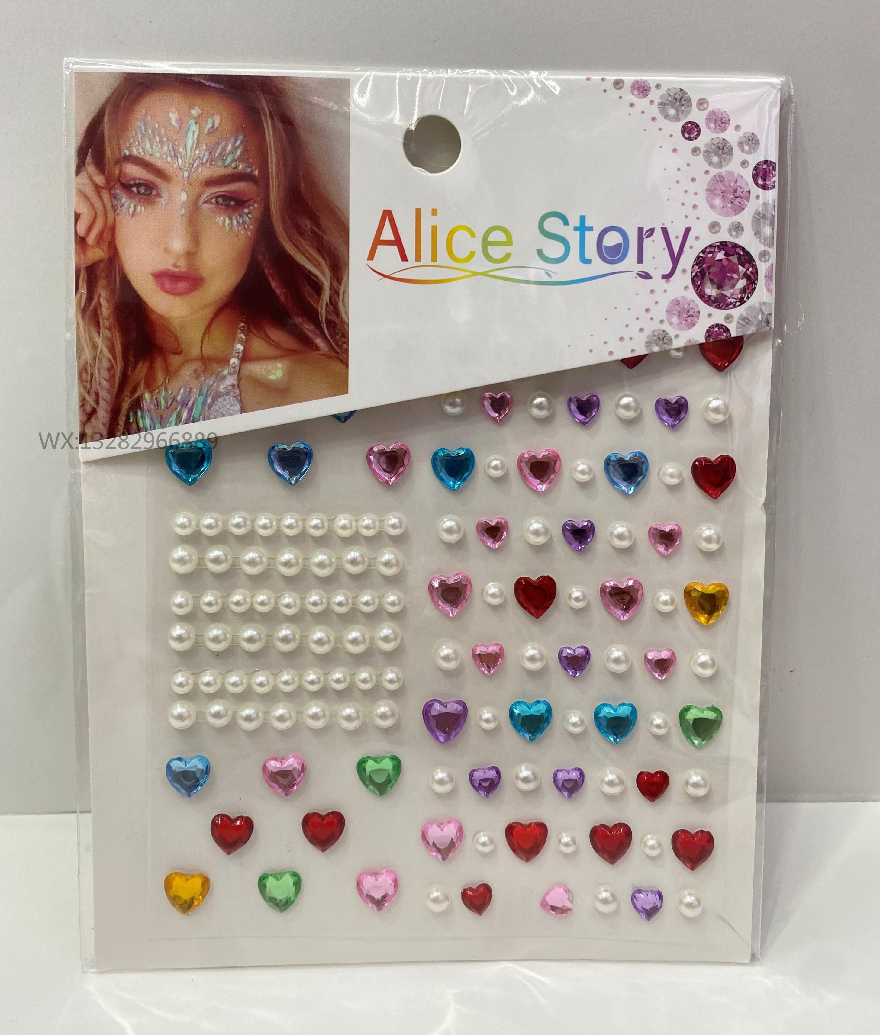 Colorful diamond eye makeup, teardrop, heart-shaped face, eye diamond stickers, gemstone diamond decorations, stage diamond stickers, diamond stickers pic 10