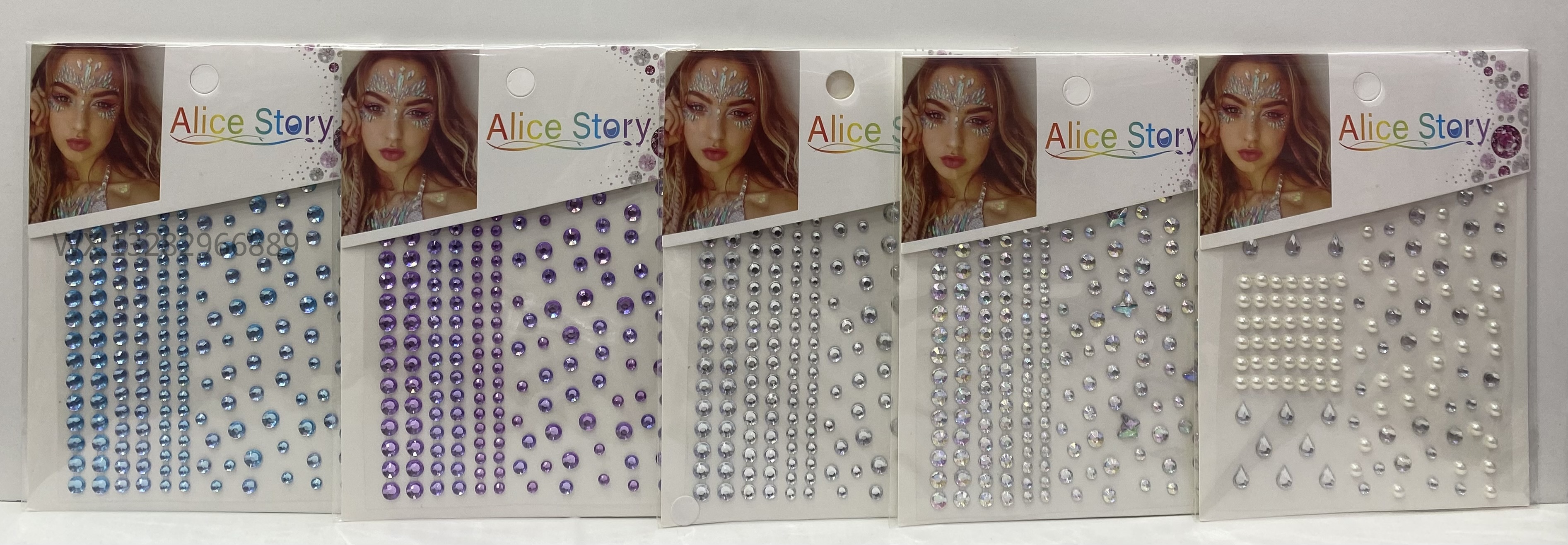 Colorful diamond eye makeup, teardrop, heart-shaped face, eye diamond stickers, gemstone diamond decorations, stage diamond stickers, diamond stickers pic 5