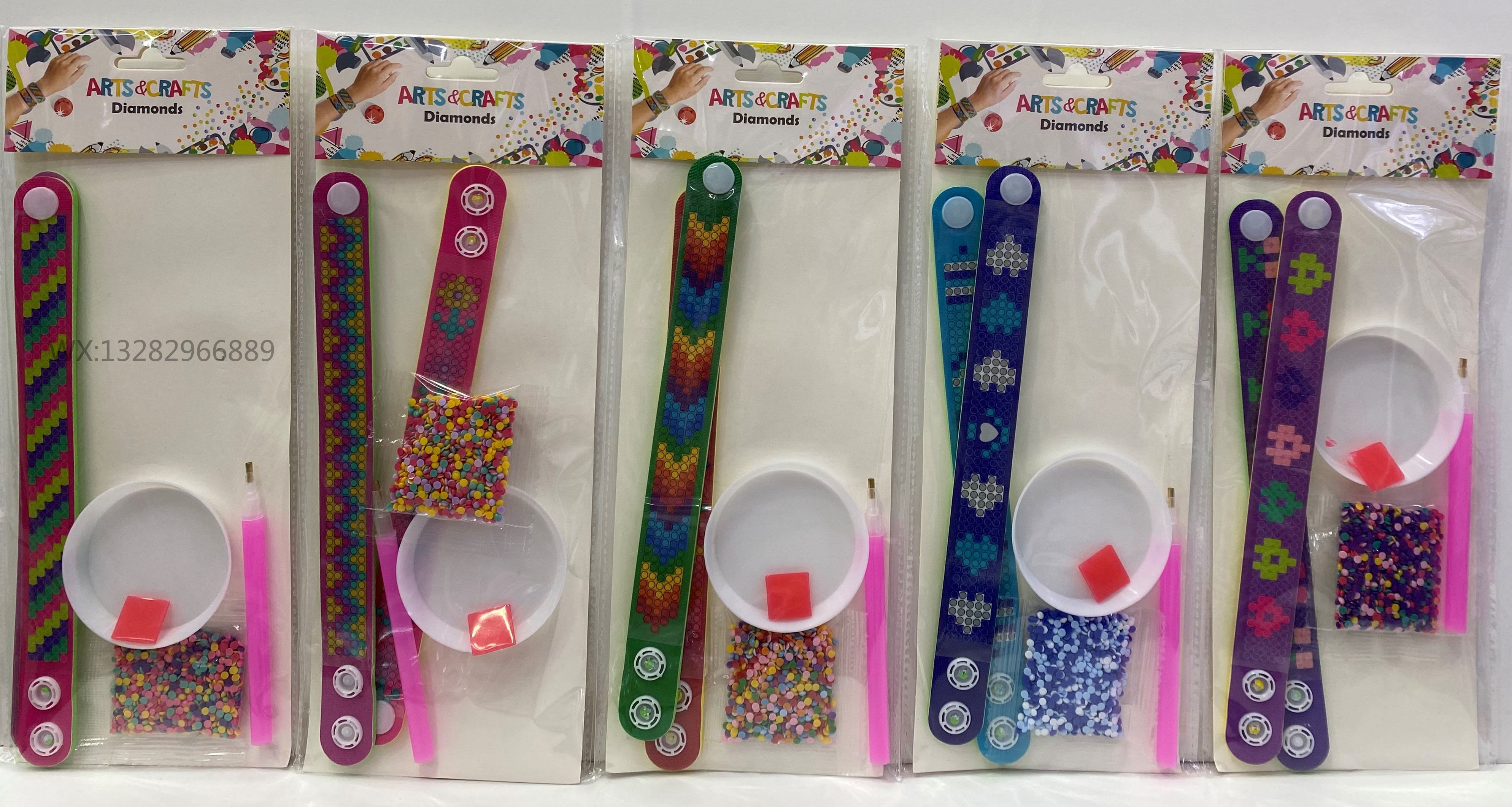 New creative DIY diamond painting wristband, diamond dot bracelet, EVA handcrafted diamond painting, suitable for children, boys and girls, wholesale details Picture