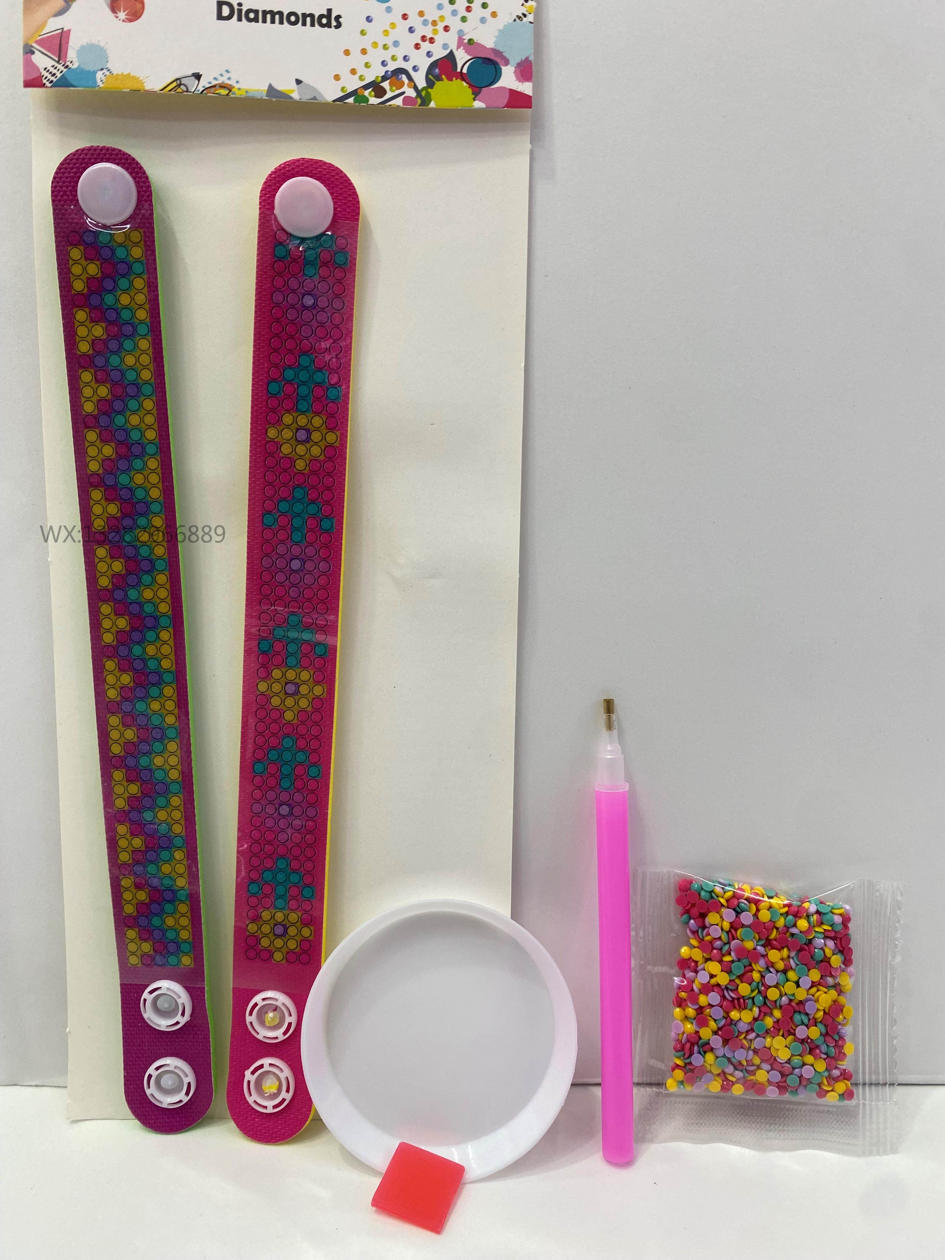 New creative DIY diamond painting wristband, diamond dot bracelet, EVA handcrafted diamond painting, suitable for children, boys and girls, wholesale pic 8