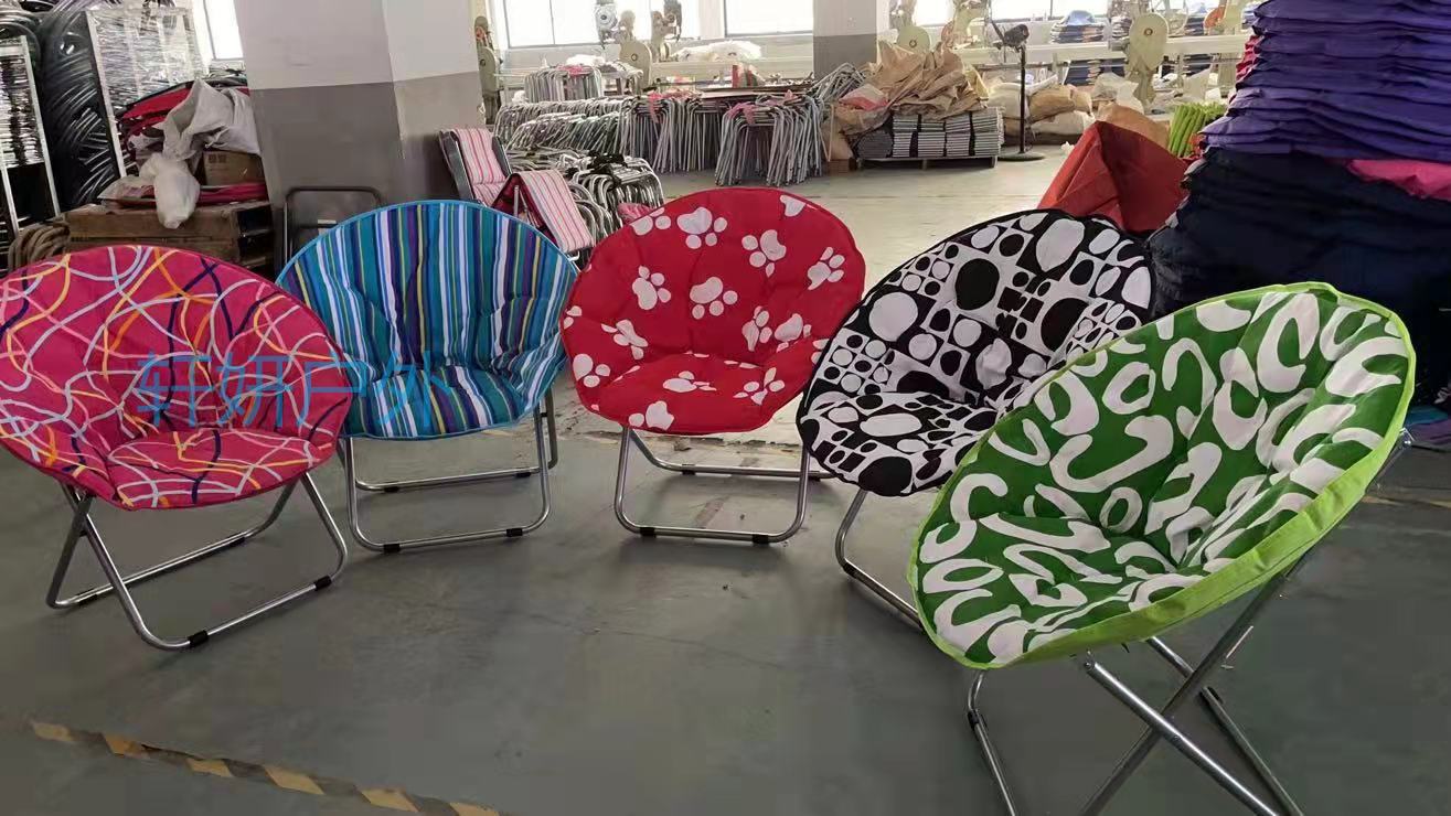 花布月亮椅伸缩大号月亮椅太阳椅可折叠便携式椅子办公室午休椅家具椅加棉椅沙滩椅详情11