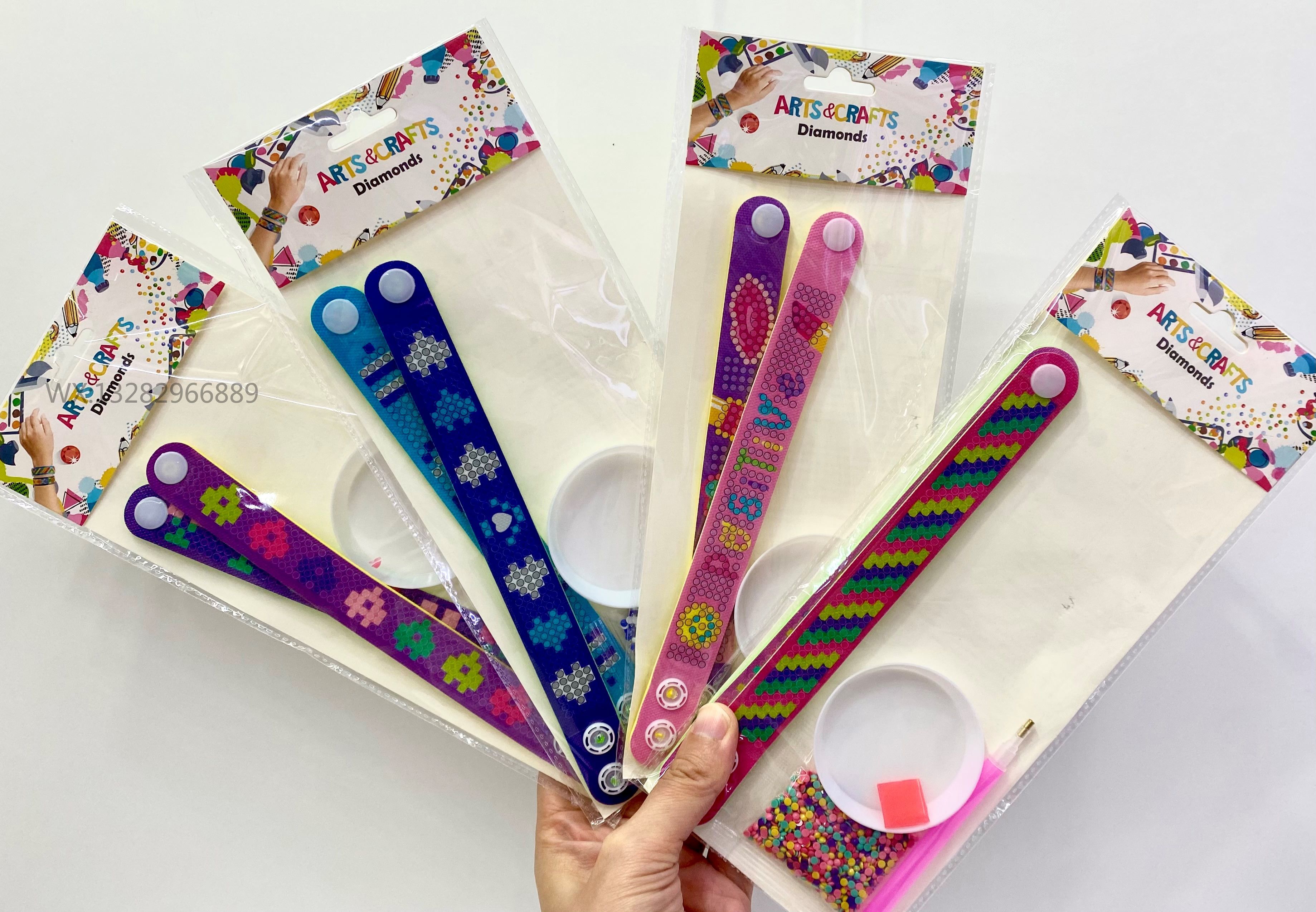 New creative DIY diamond painting wristband, diamond dot bracelet, EVA handcrafted diamond painting, suitable for children, boys and girls, wholesale