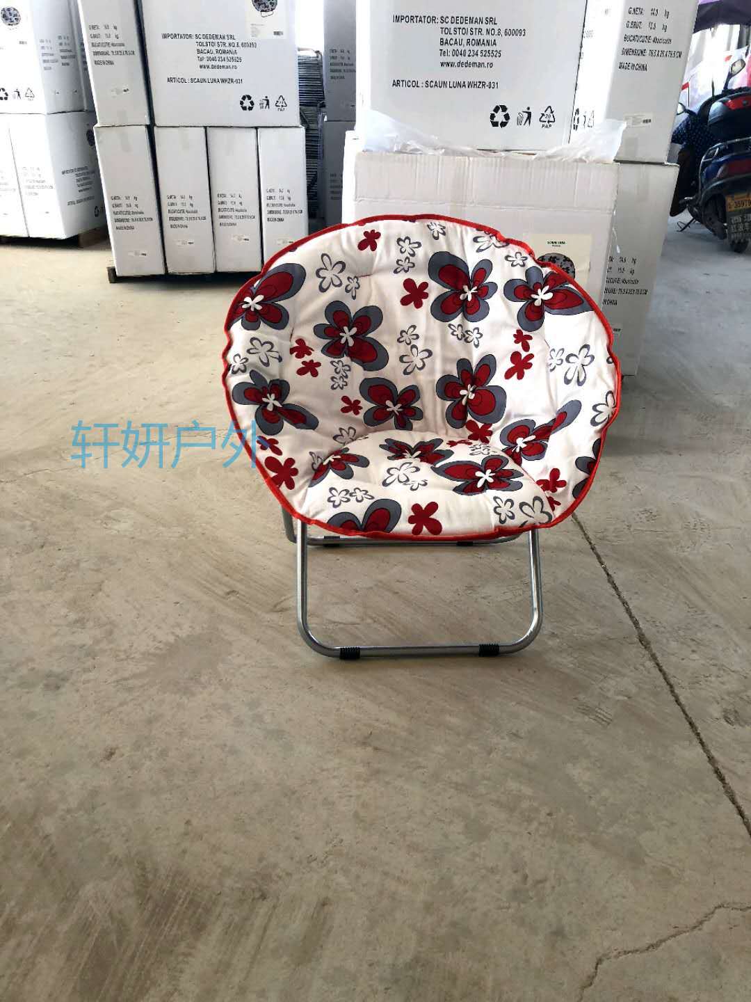 花布月亮椅伸缩大号月亮椅太阳椅可折叠便携式椅子办公室午休椅家具椅加棉椅沙滩椅详情15