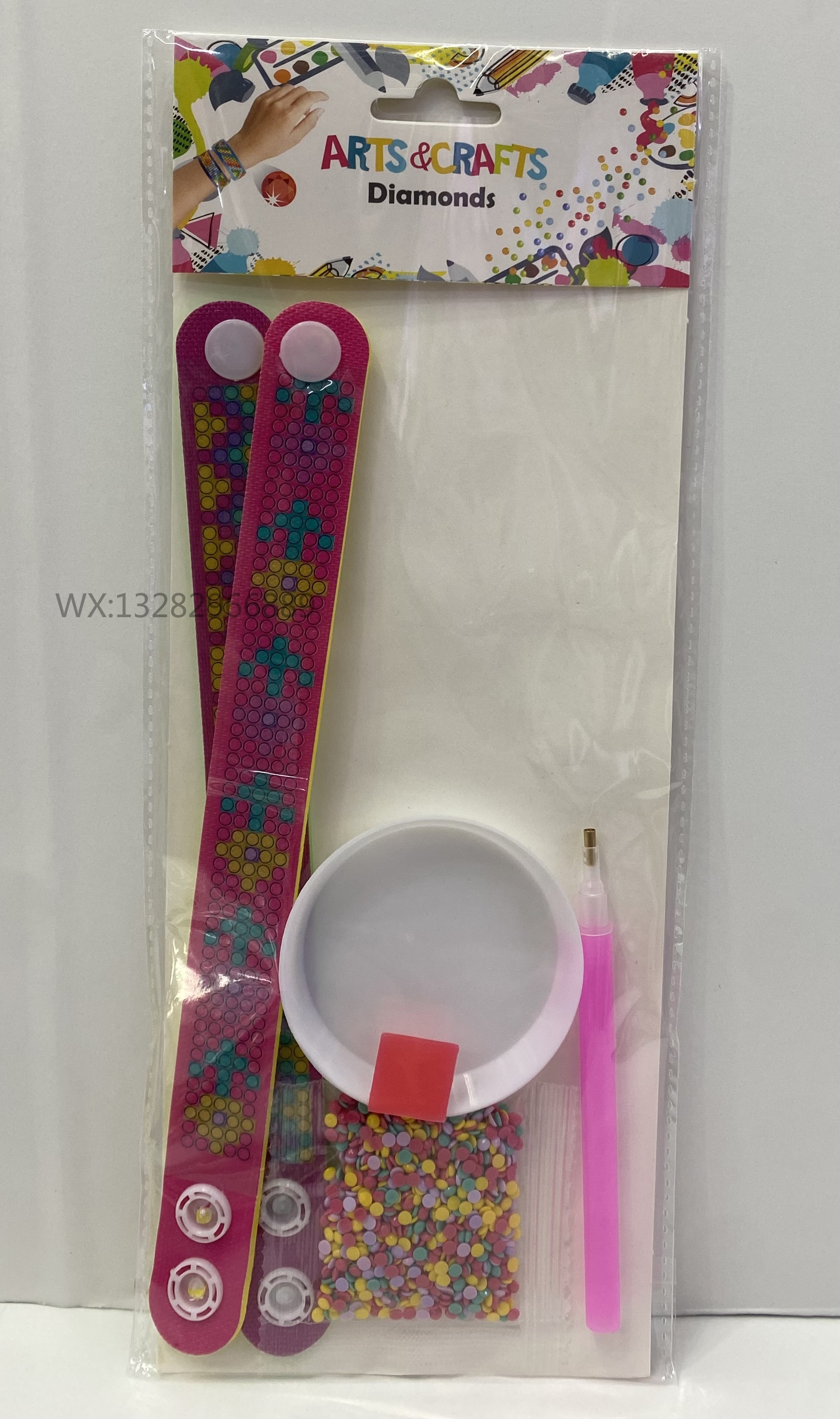 New creative DIY diamond painting wristband, diamond dot bracelet, EVA handcrafted diamond painting, suitable for children, boys and girls, wholesale pic 7