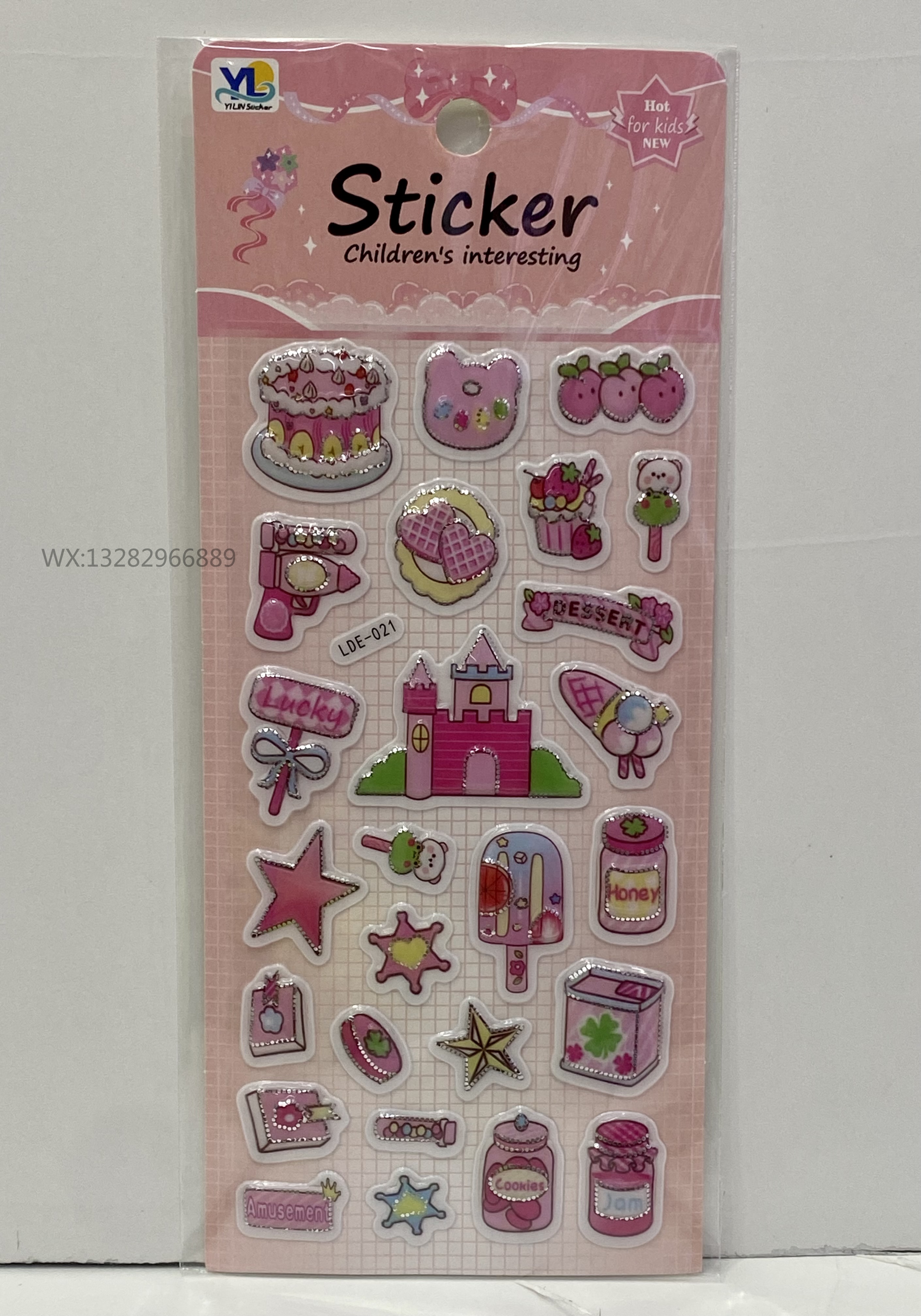 DIY创意卡通吸塑烫金立体泡泡贴游戏贴纸 儿童立体贴纸奖励贴批发详情8