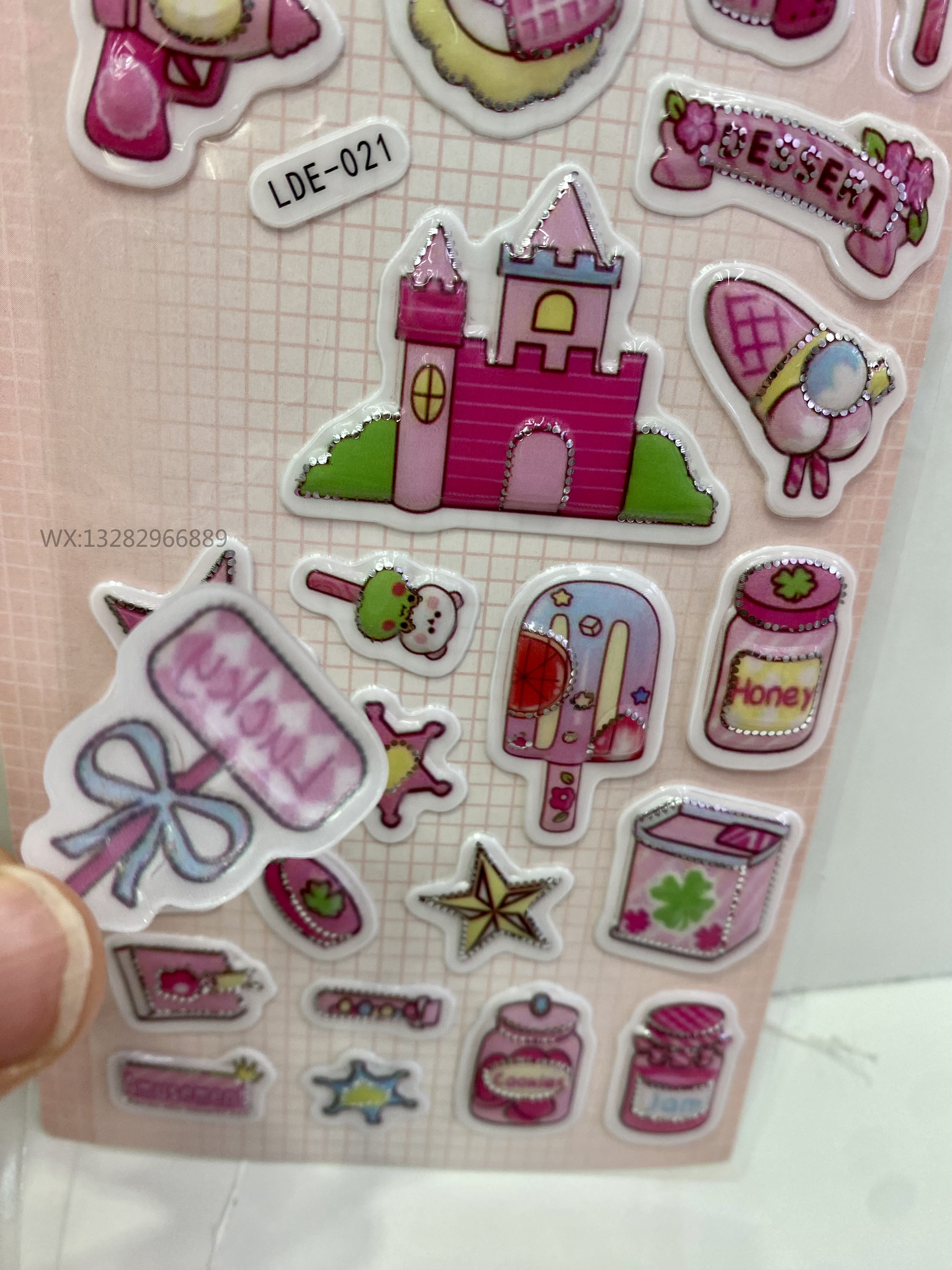 DIY创意卡通吸塑烫金立体泡泡贴游戏贴纸 儿童立体贴纸奖励贴批发详情11