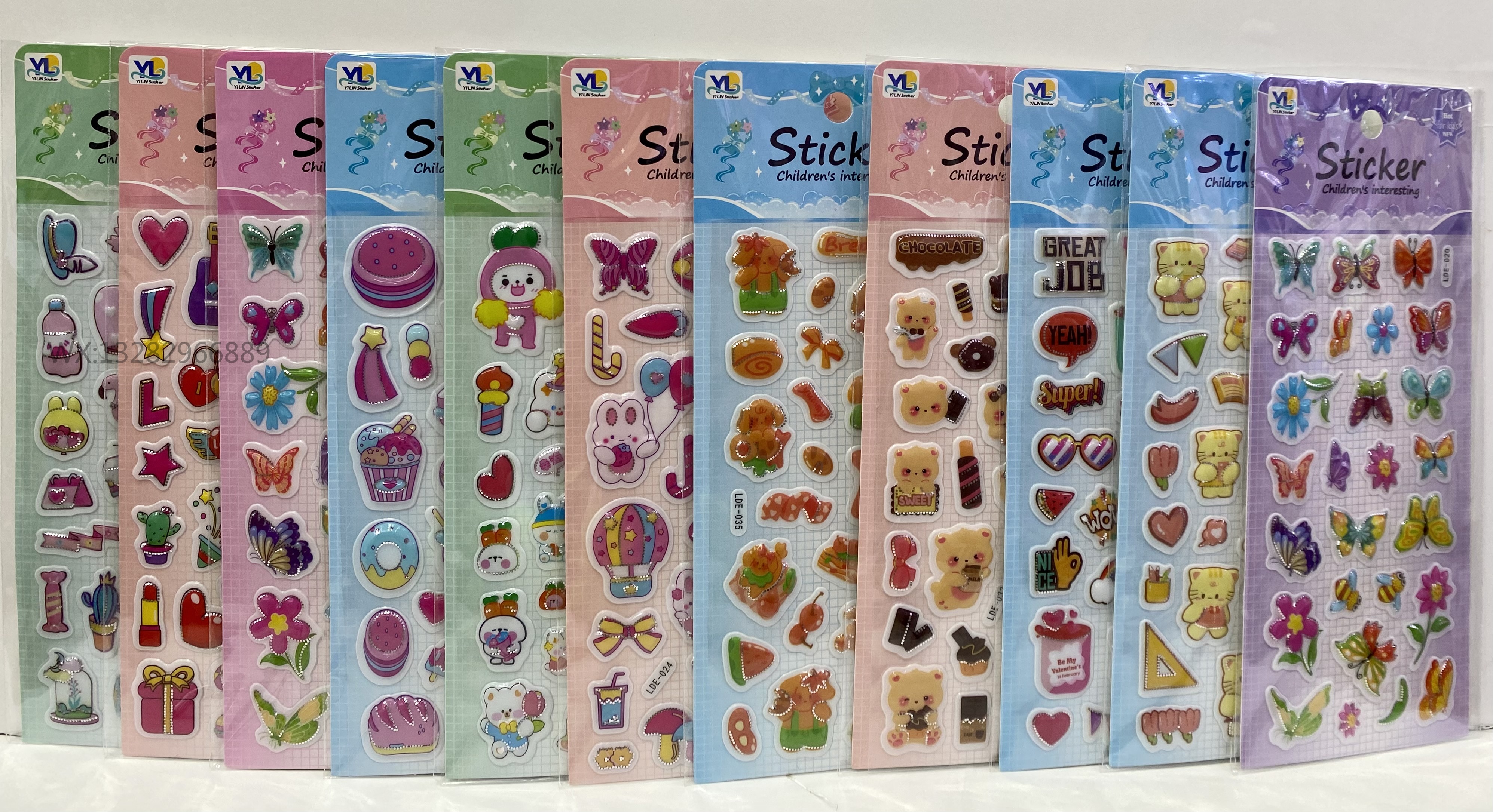 DIY创意/卡通吸塑/烫金立体/泡泡贴/游戏贴纸/儿童立体贴纸/奖励贴/批发细节图