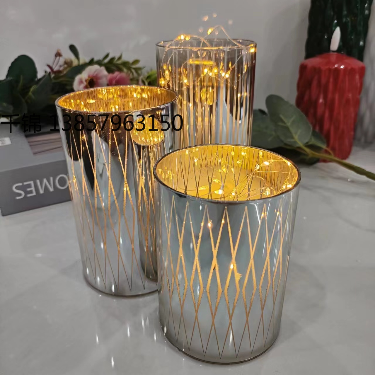 Wholesale of electronic paraffin birthday and wedding ornaments, electronic light strings, candles, birthday scene props, decorative candles details Picture
