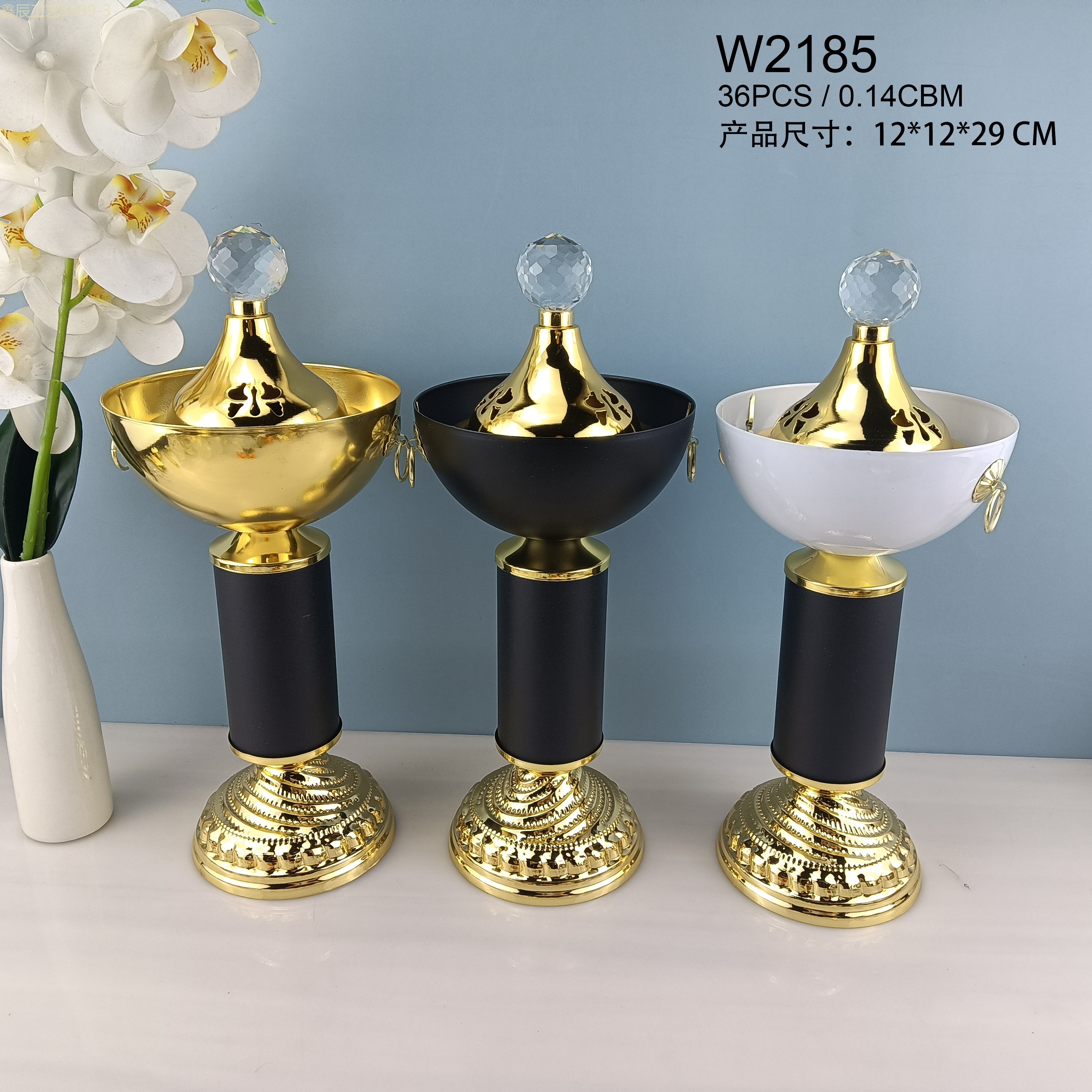 新款创意铁艺简约大号碳香炉中东香炉摆件工艺品 incense burner