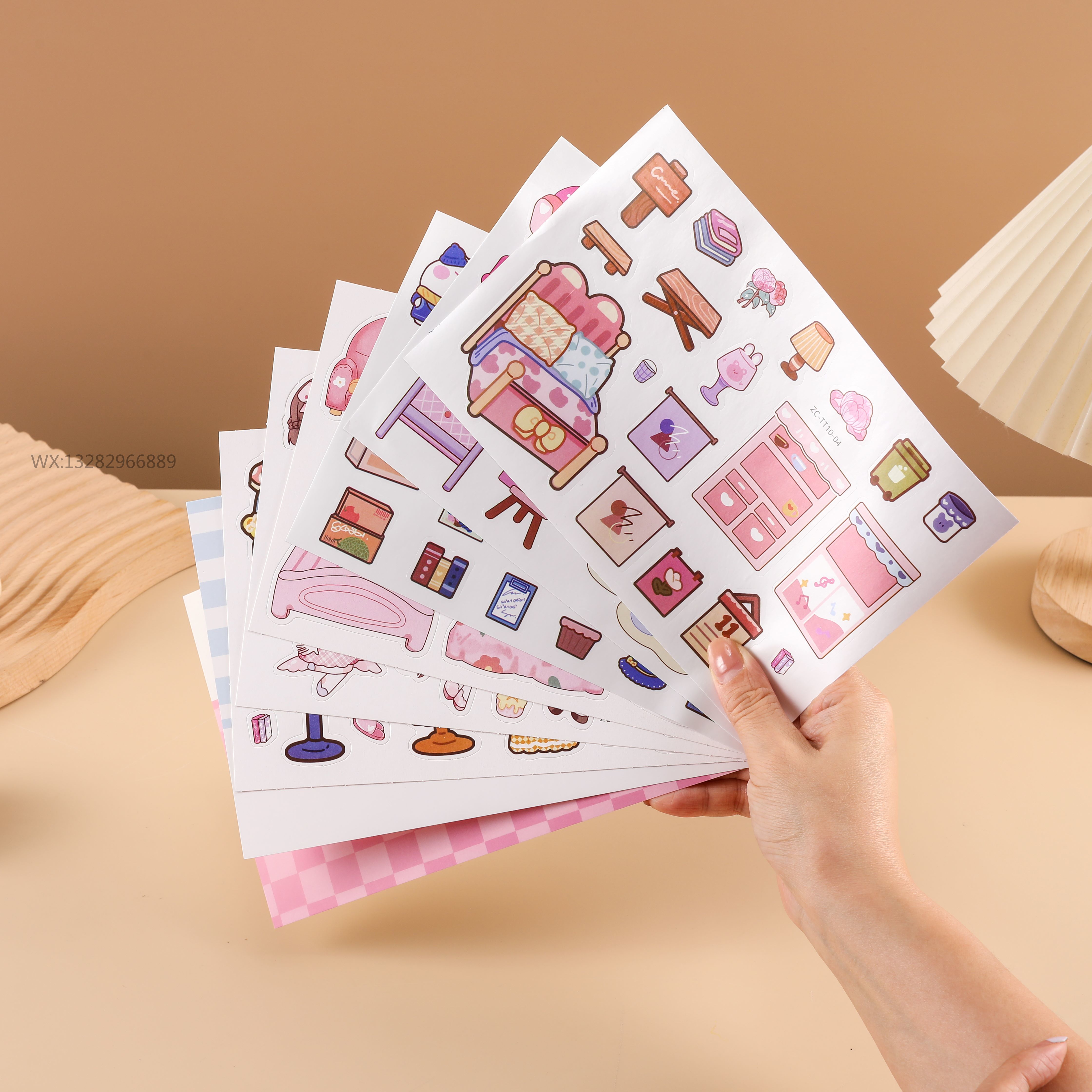 DIY Girls' hand-held scenes, cut-free 3D quiet book collage, children's handmade scene collection Application Scenario