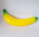 Pu发泡橡胶压力球仿真橡胶玩具，香蕉减压球可印LOGO。