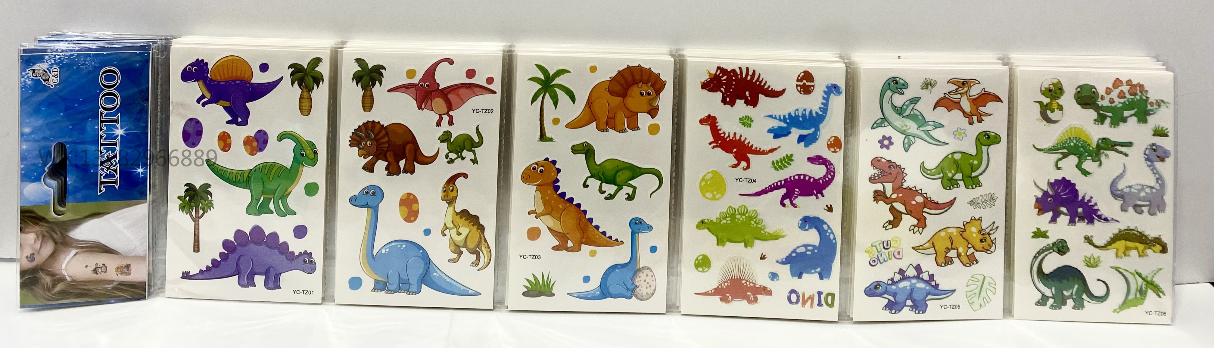 Children's cartoon tattoo sticker set, cute and fun cartoon stickers, facial waterproof tattoo stickers Specification image