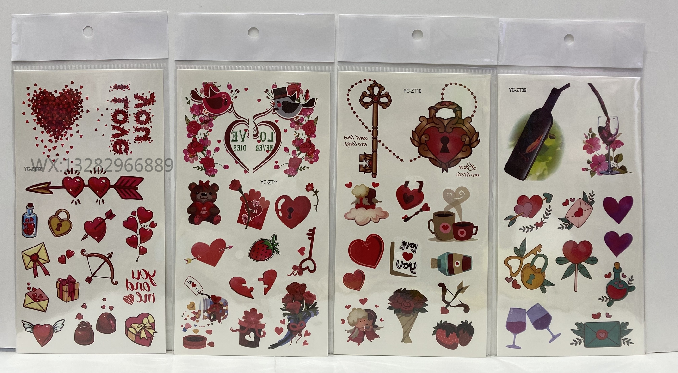 Valentine's Day tattoo stickers, children's cartoon tattoo stickers, cartoon cute and fun stickers, facial waterproof tattoo stickers Application Scenario