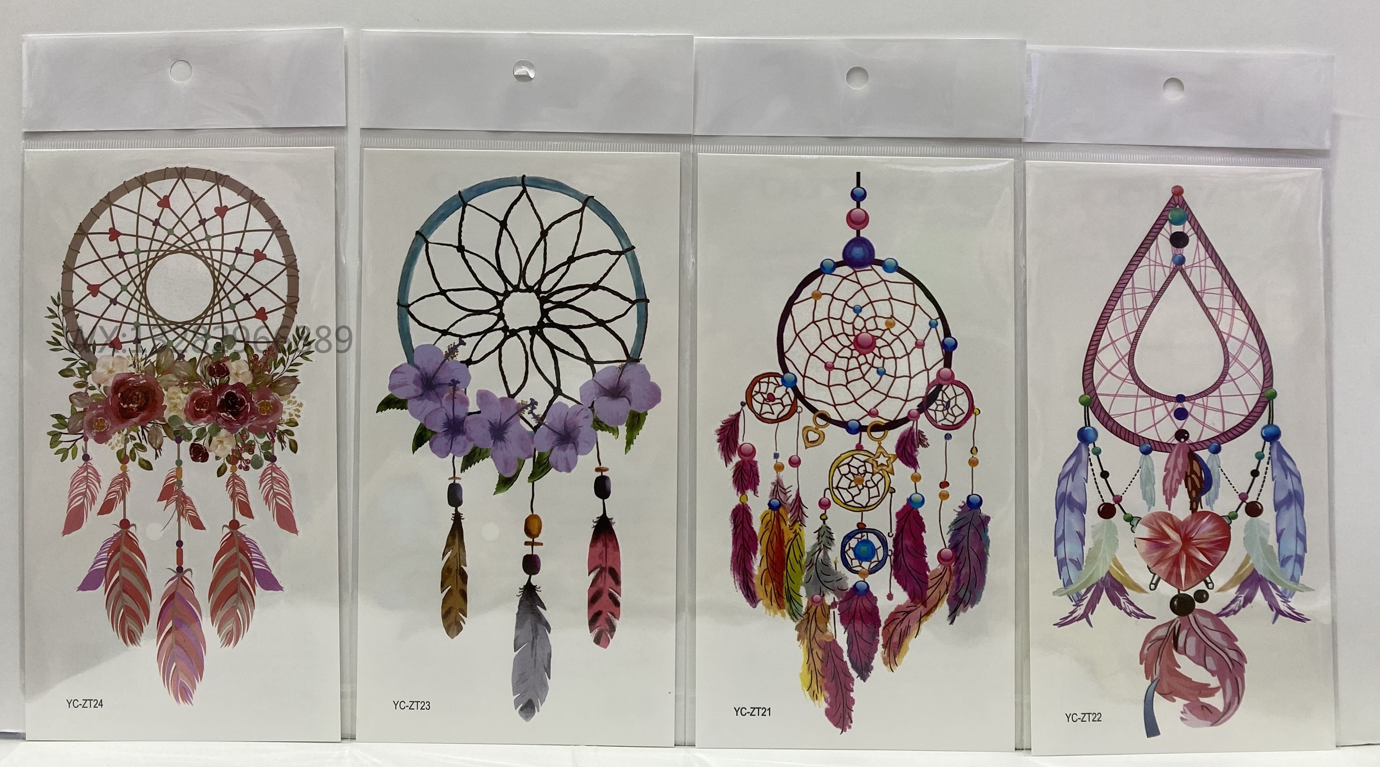 Dreamcatcher tattoo stickers, children's cartoon tattoo stickers, cartoon cute and fun stickers, facial waterproof tattoo stickers Item Picture